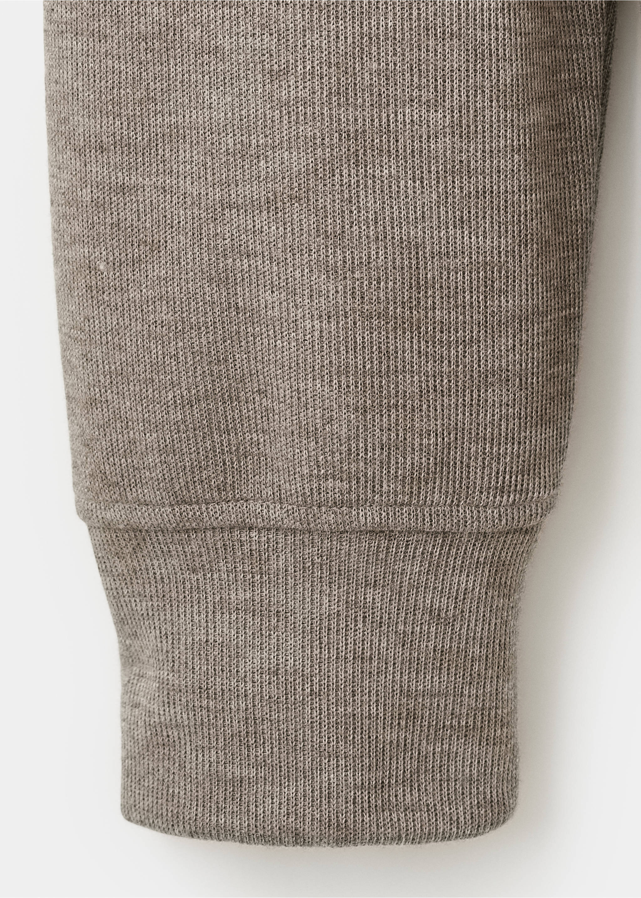 Regular-fit zip-up hoodie - Details of the article 0, Sand. Ref: 17037898-00.