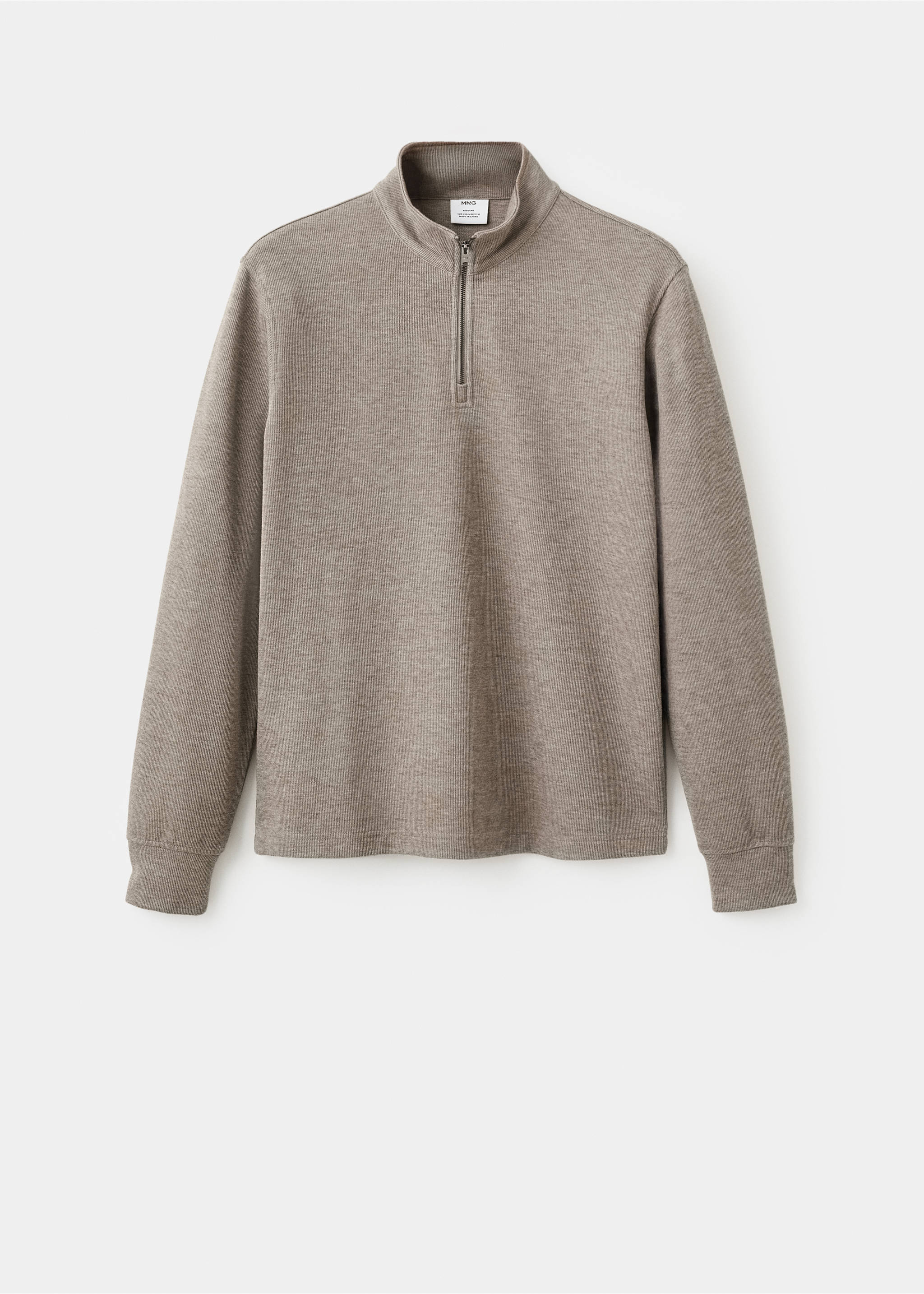 Regular-fit zip-up hoodie - Article without model, Sand. Ref: 17037898-00.