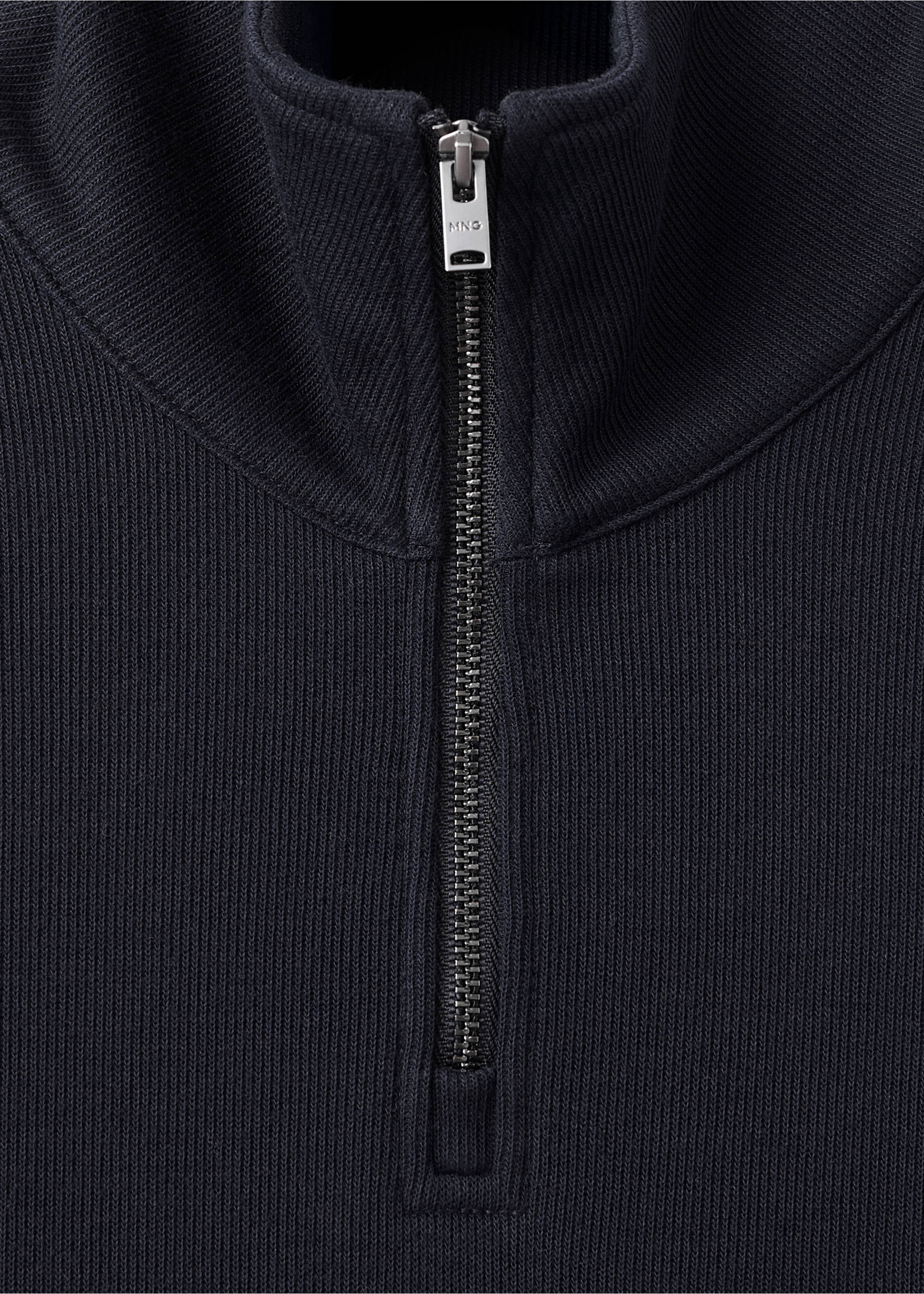 Regular-fit zip-up hoodie - Details of the article 8, Navy. Ref: 17037898-00.