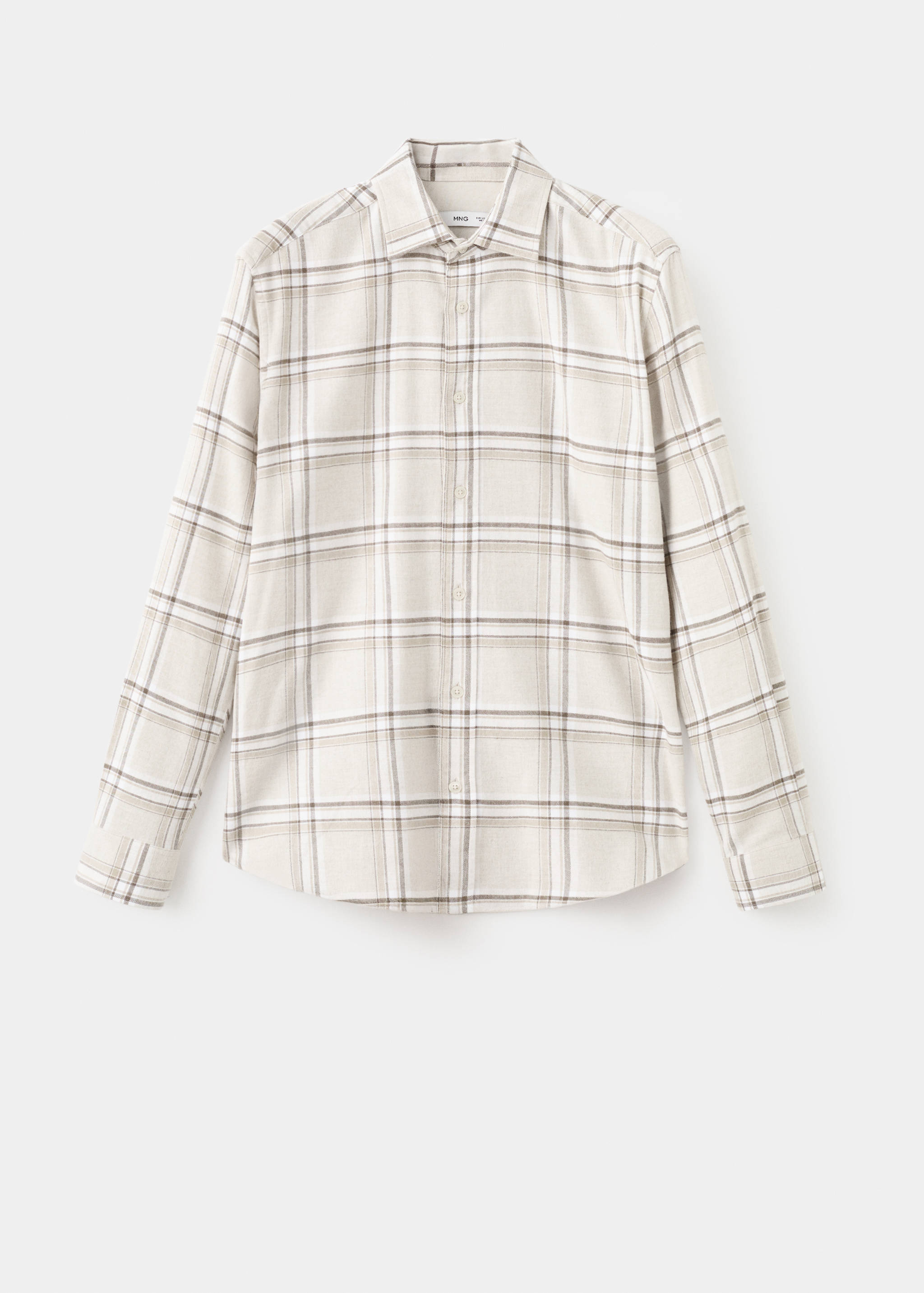100% cotton flannel checkered shirt - Article without model