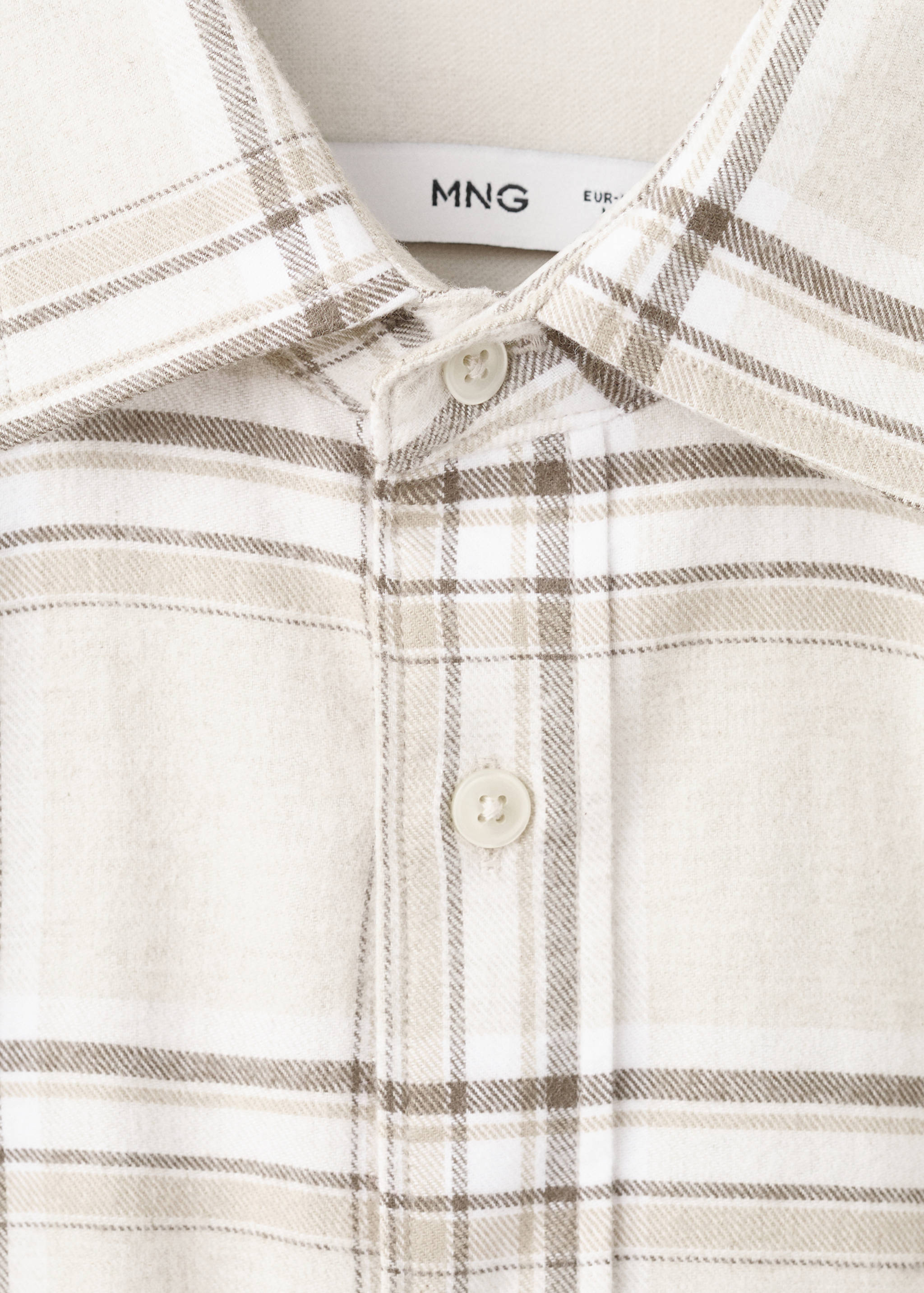 100% cotton flannel checkered shirt - Details of the article 8