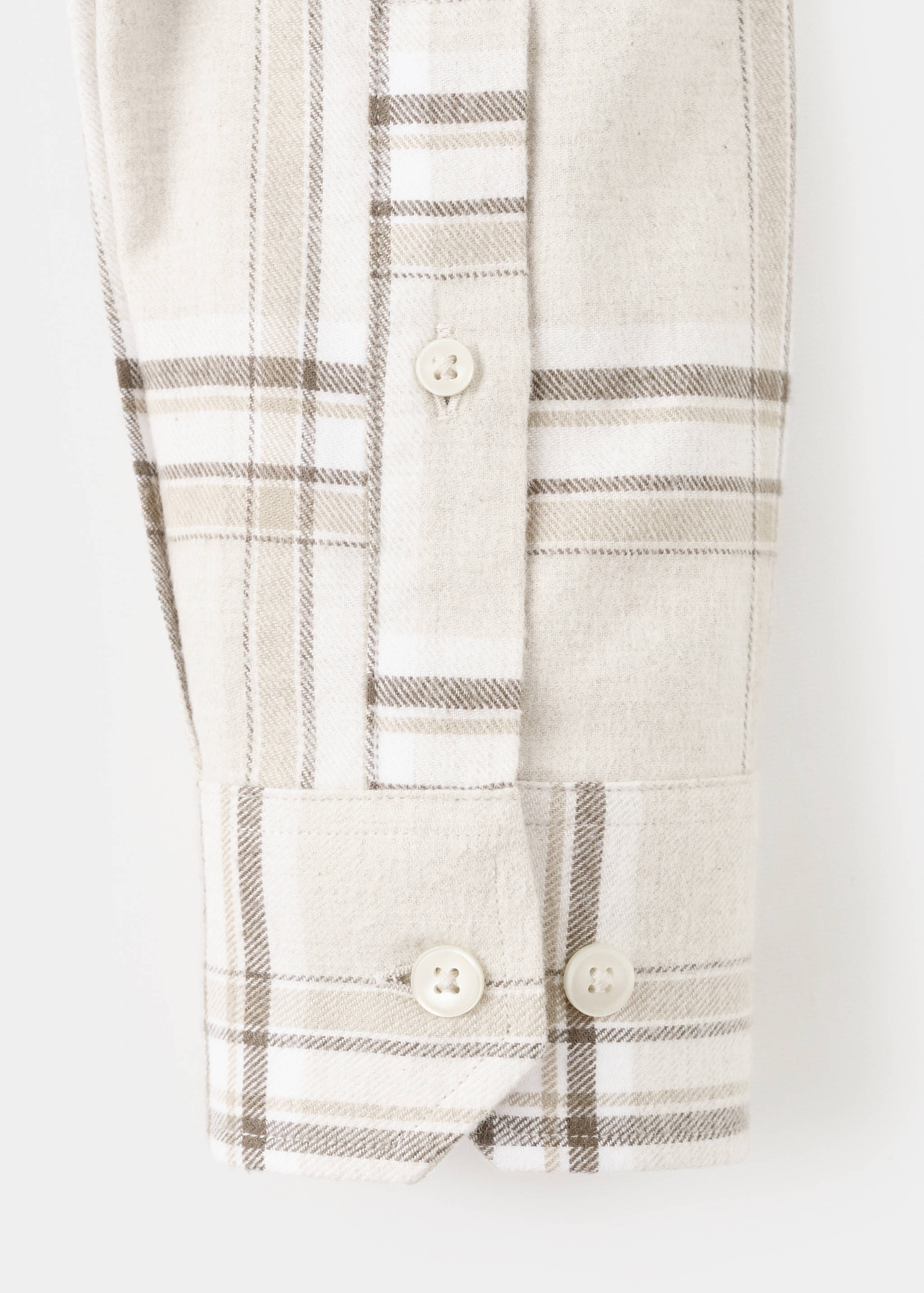 100% cotton flannel checkered shirt - Details of the article 0