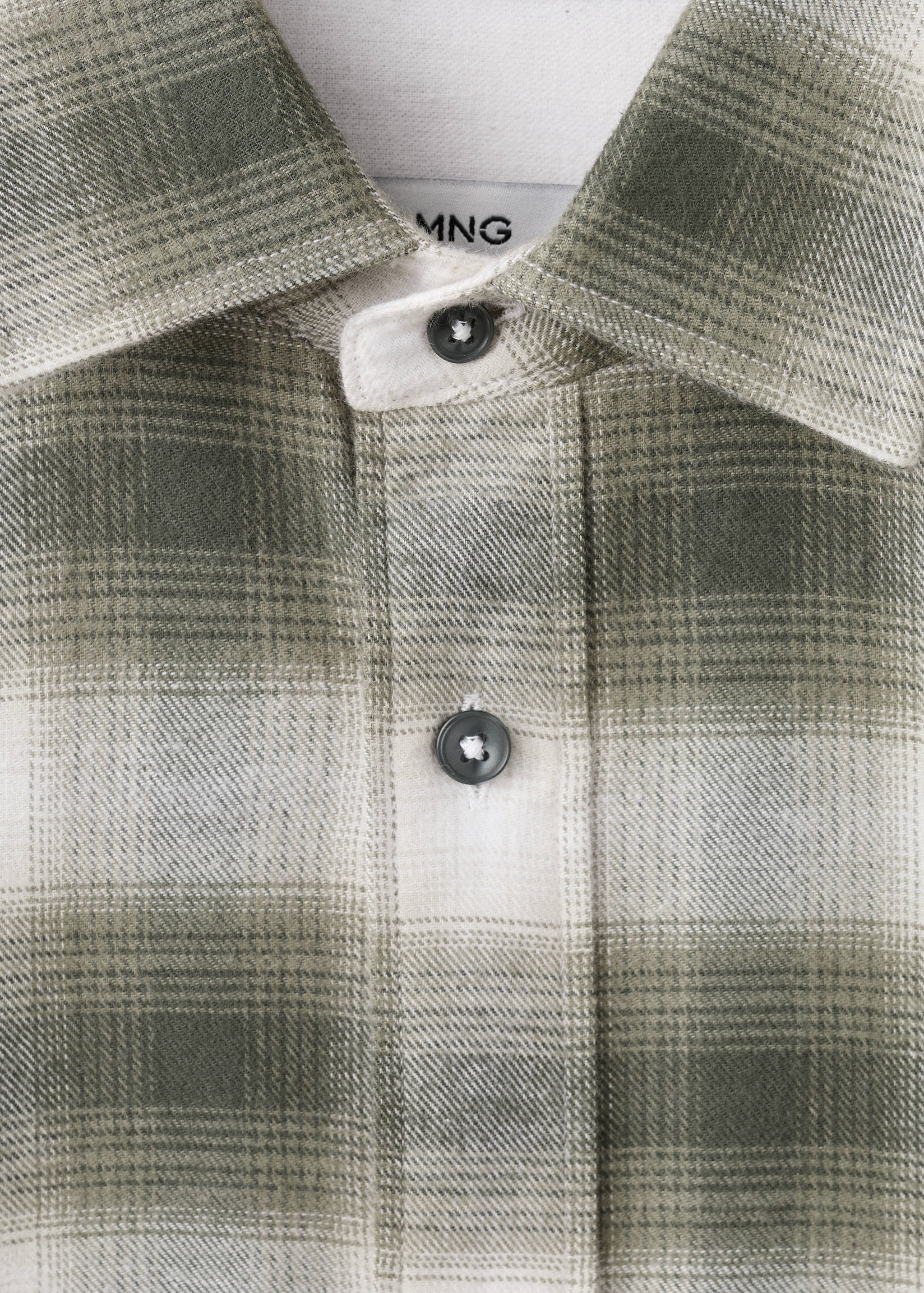 100% cotton flannel checkered shirt - Details of the article 8