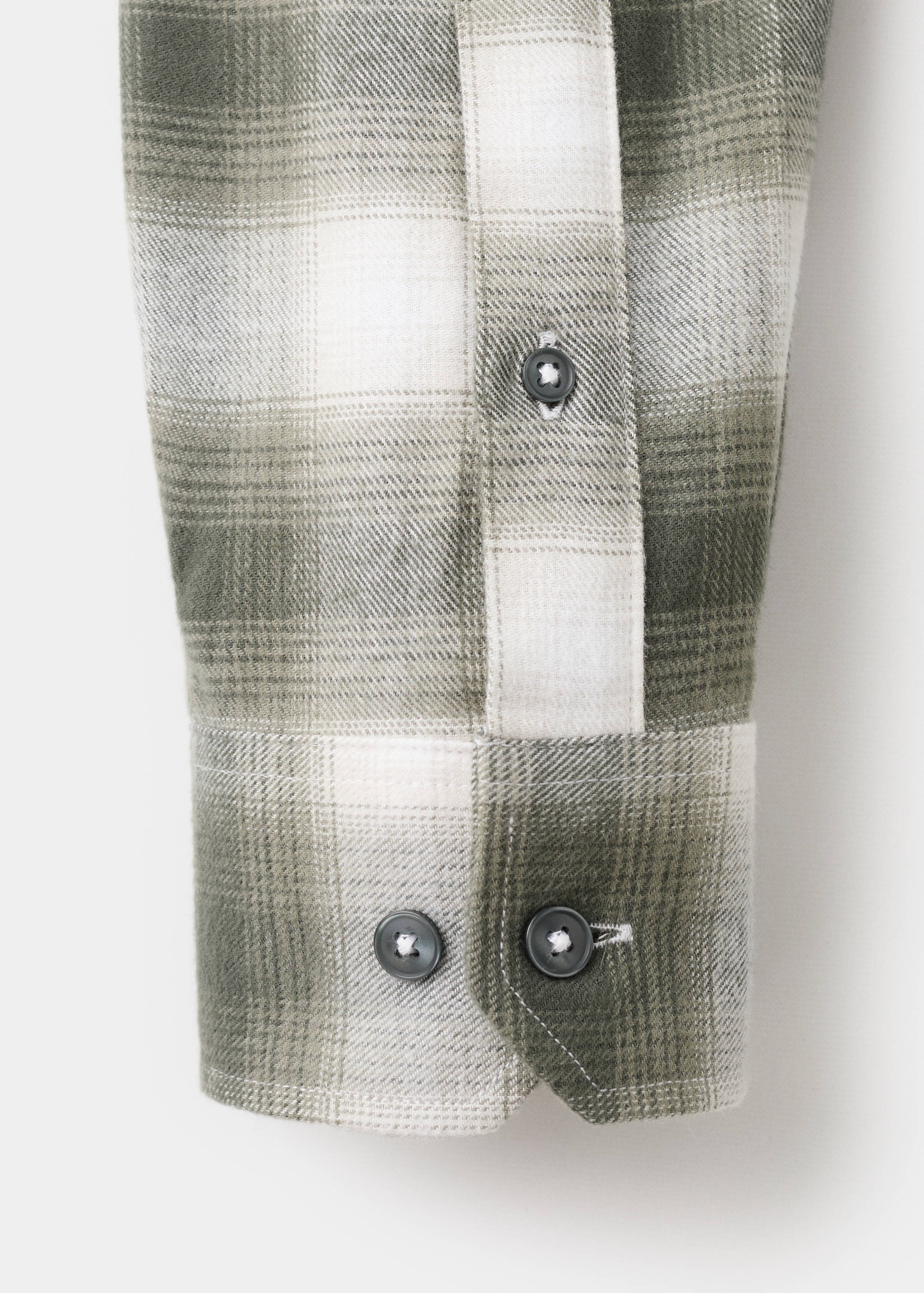 100% cotton flannel checkered shirt - Details of the article 0