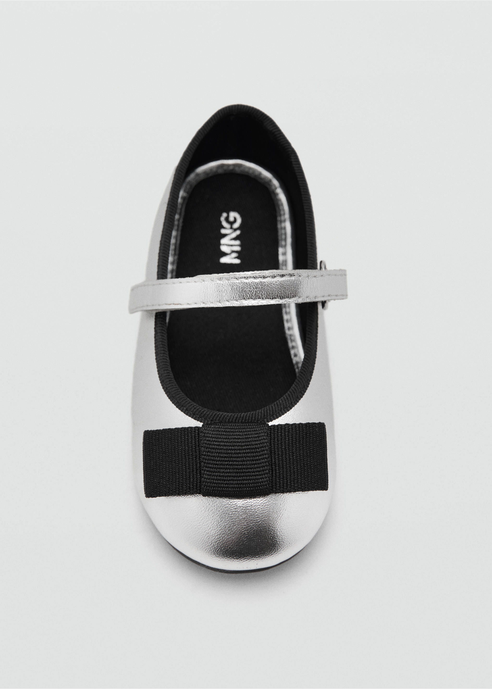 Metallic ballerina bow - Details of the article 2, Silver. Ref: 17037901-00.