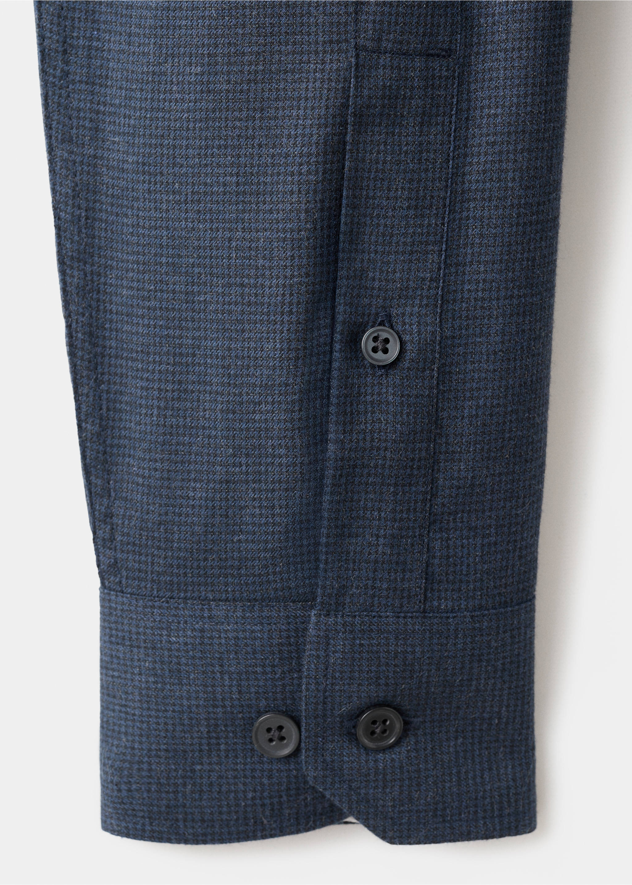100% cotton flannel regular-fit shirt - Details of the article 0, Navy. Ref: 17037908-00.