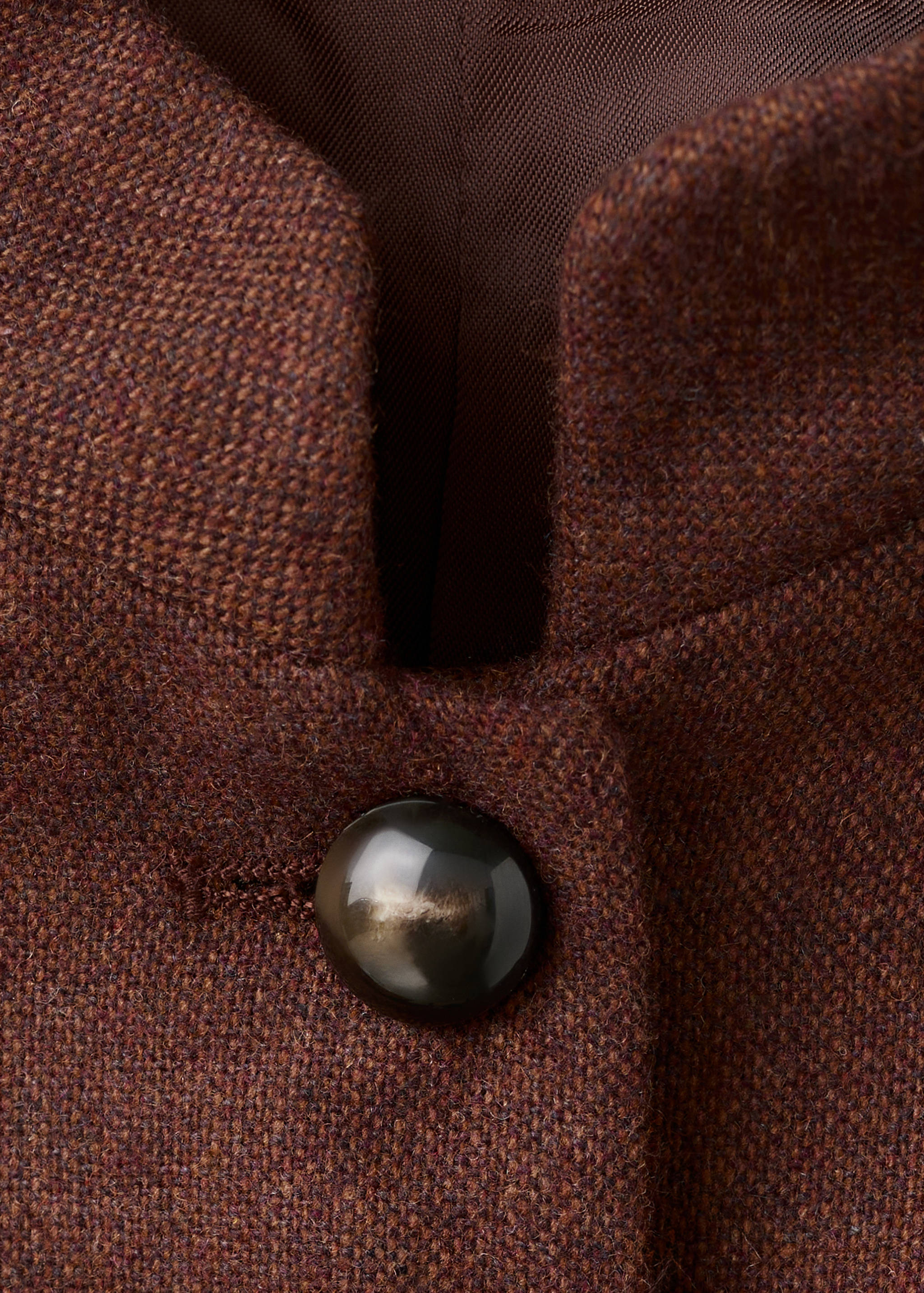 Wool jacket with band collar and pockets - Details of the article 8