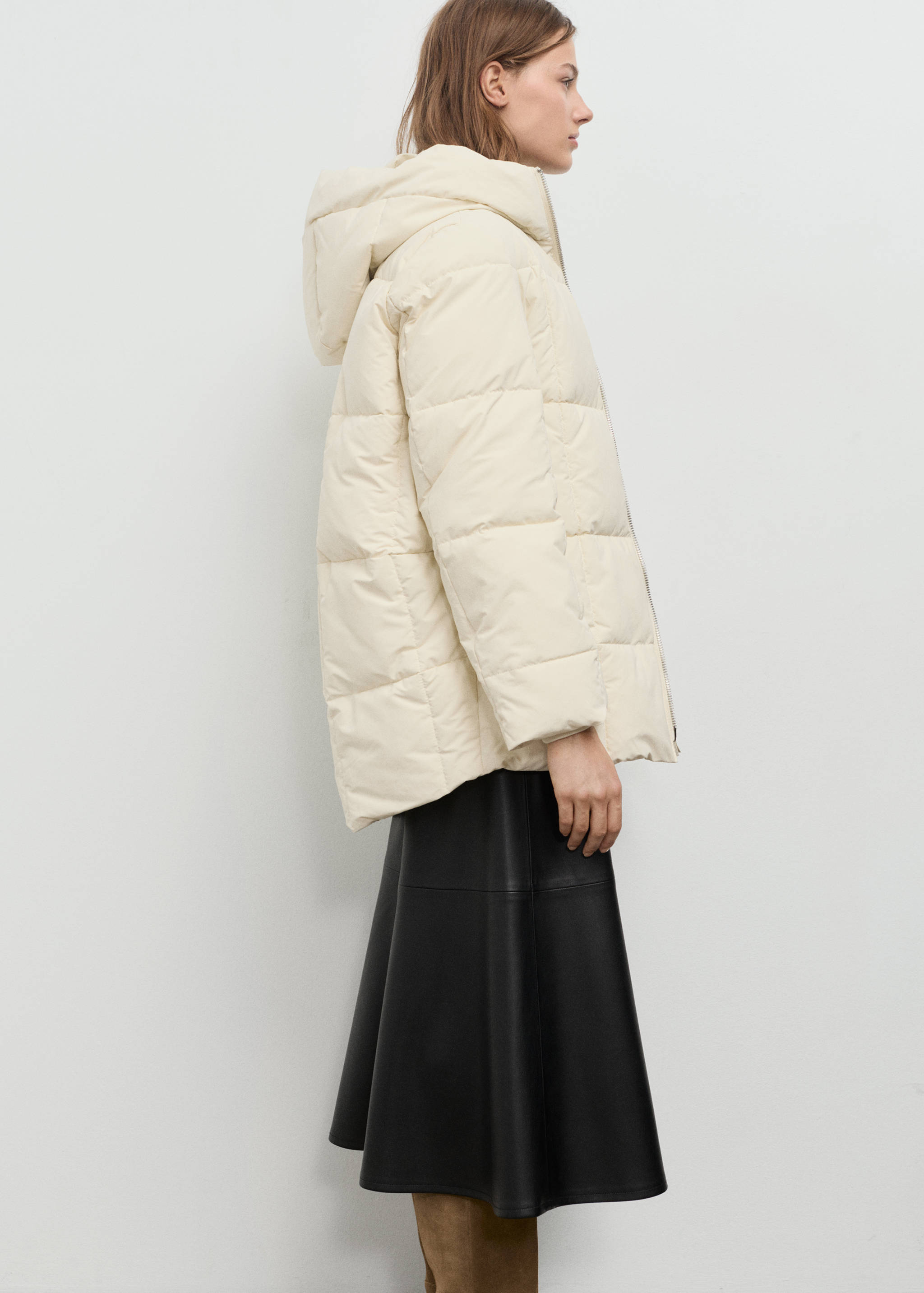 Hood puffer coat - Details of the article 2