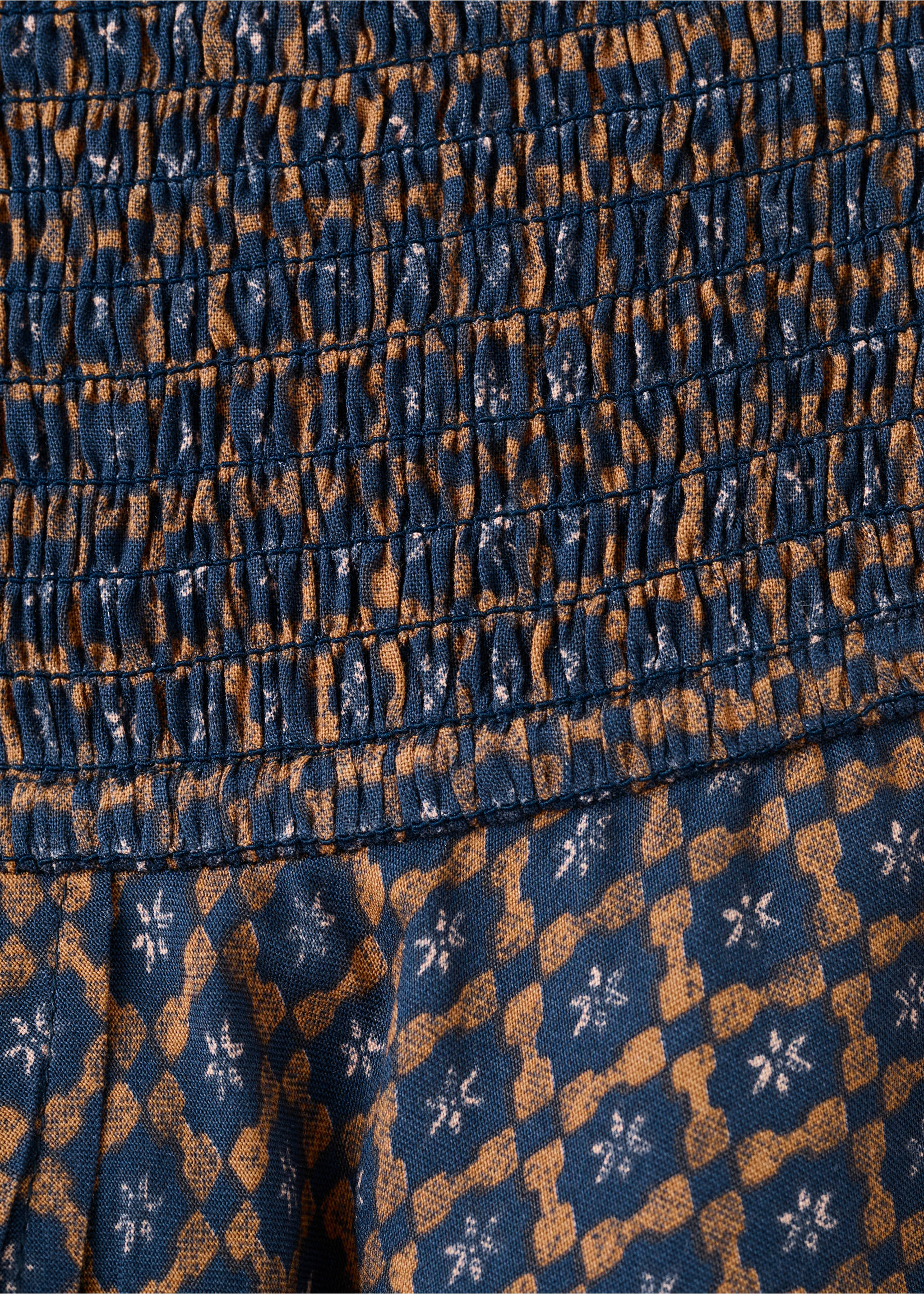 Printed ruffle skirt - Details of the article 0, Navy. Ref: 17038268-00.