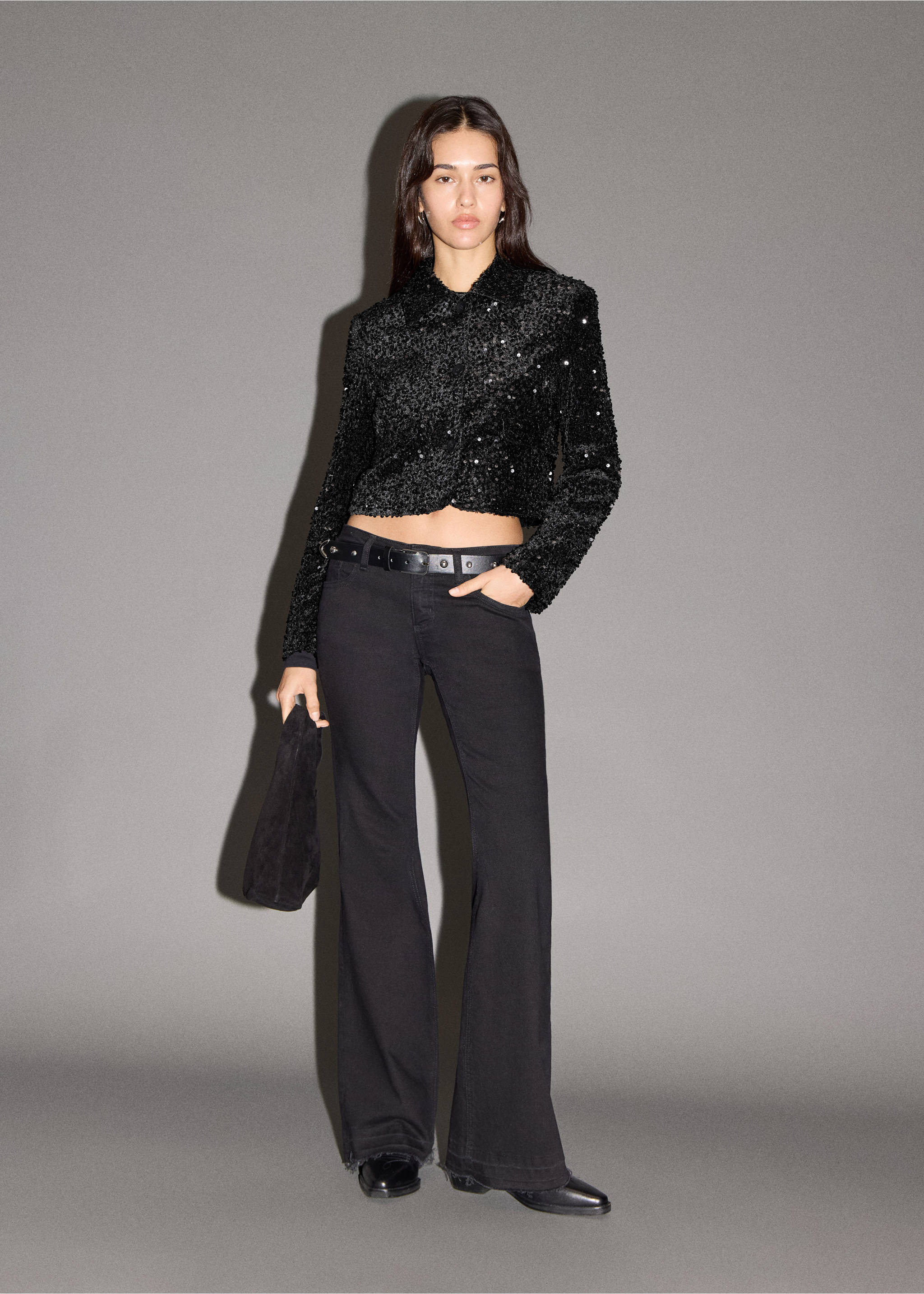 Sequin suit jacket - General plane, Black. Ref: 17038273-00.