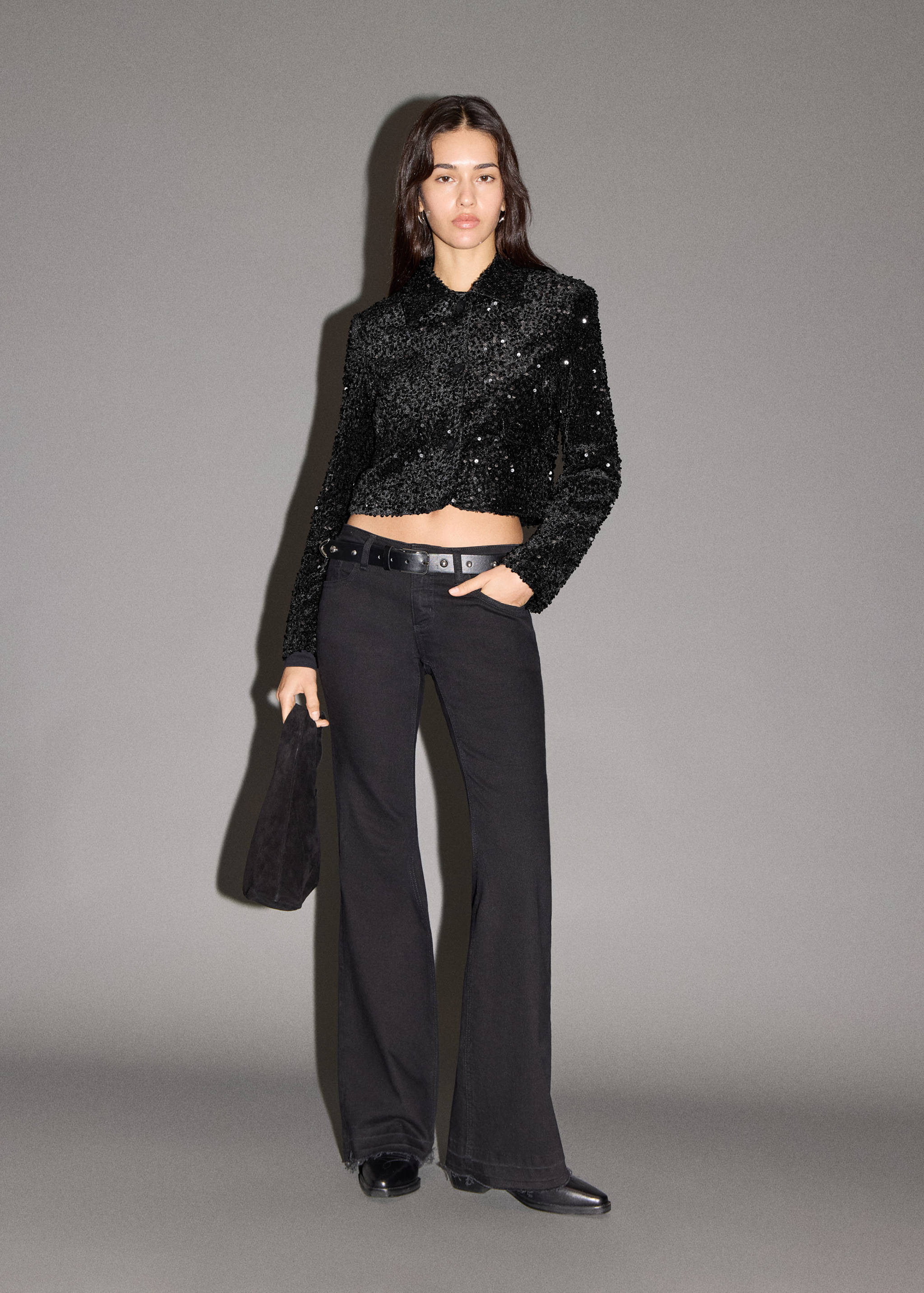 Sequin suit jacket - General plane
