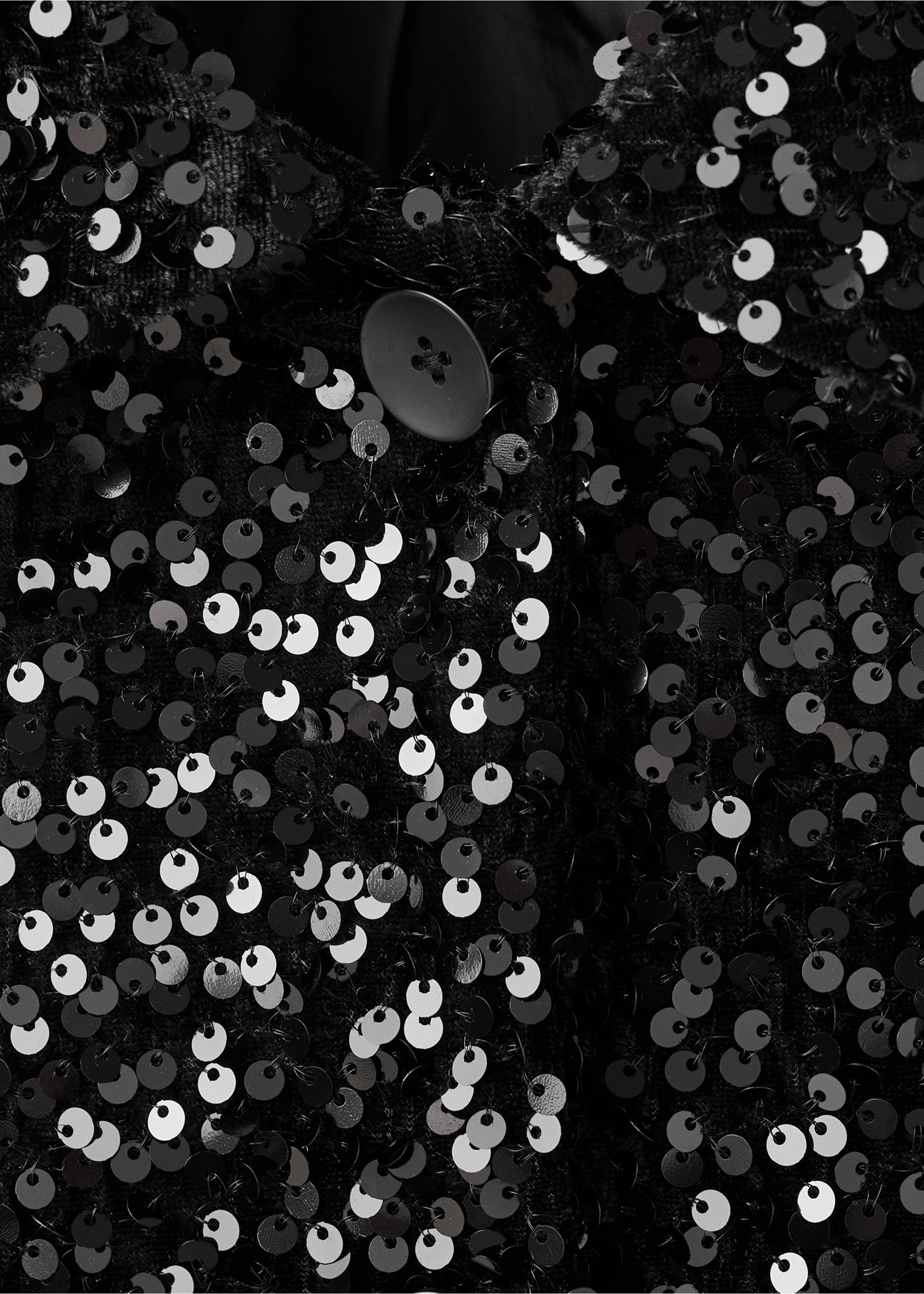Sequin suit jacket - Details of the article 8, Black. Ref: 17038273-00.