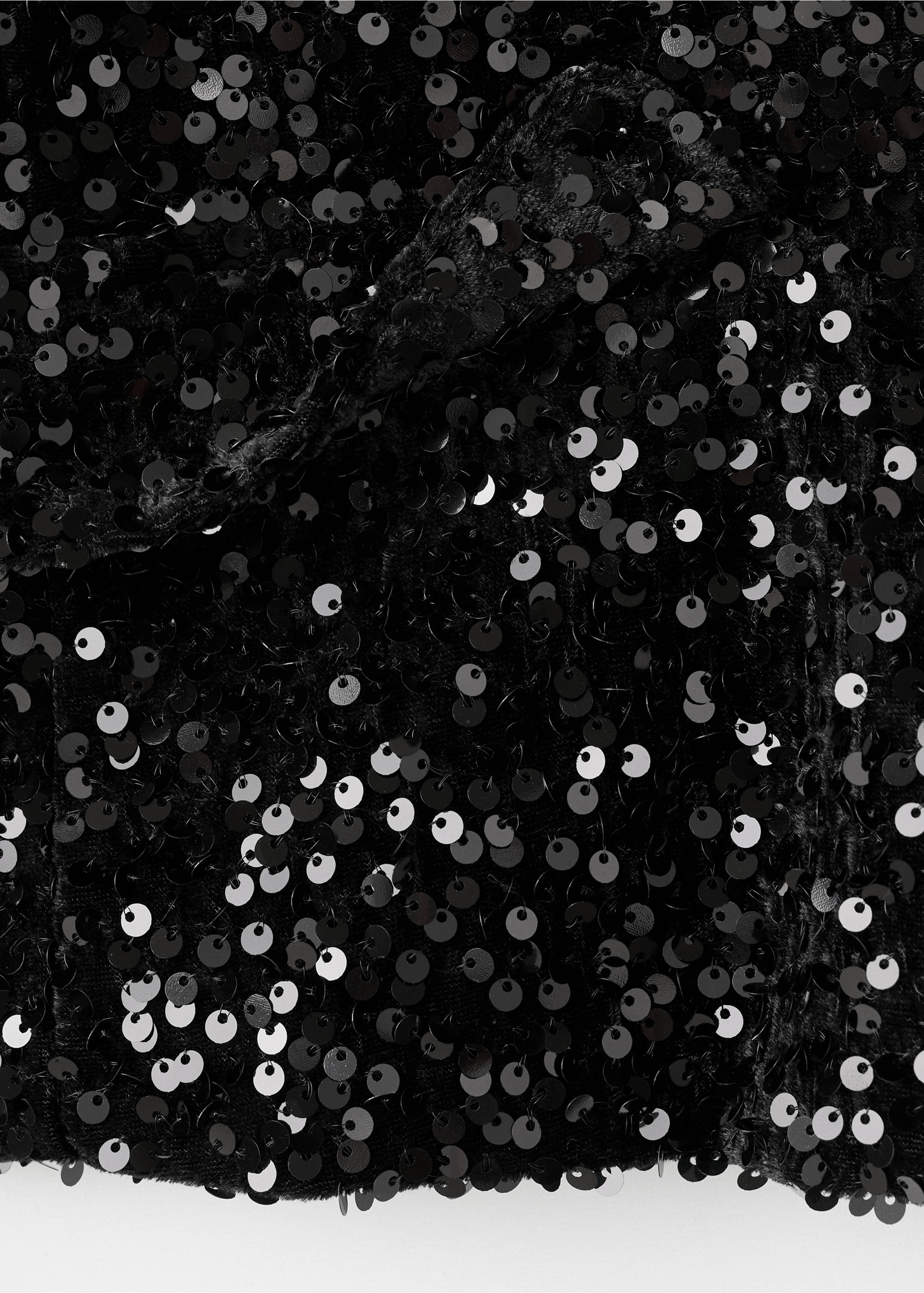 Sequin suit jacket - Details of the article 0, Black. Ref: 17038273-00.