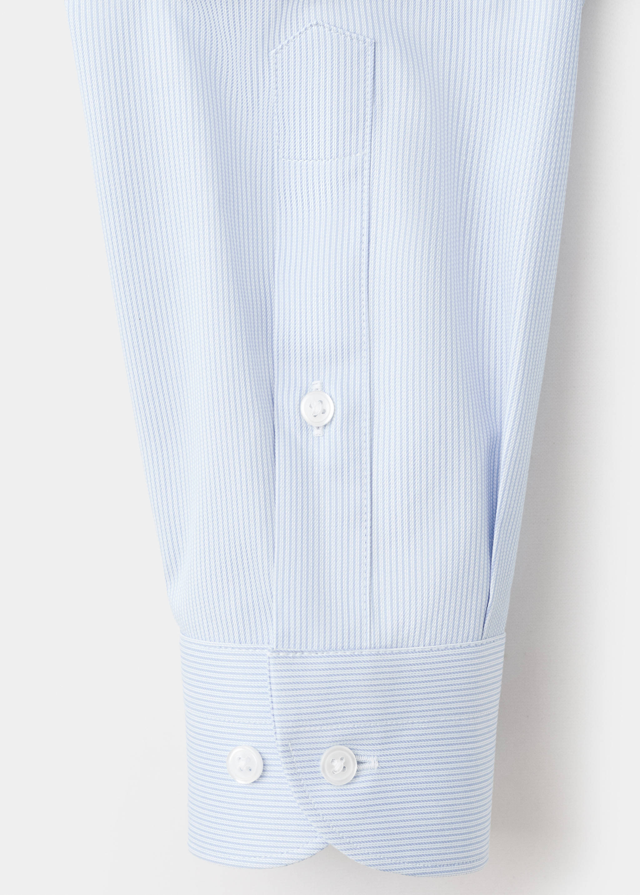 Slim-Fit-Hemd mit Streifen aus Giza-Baumwolle - Detail des Artikels 0