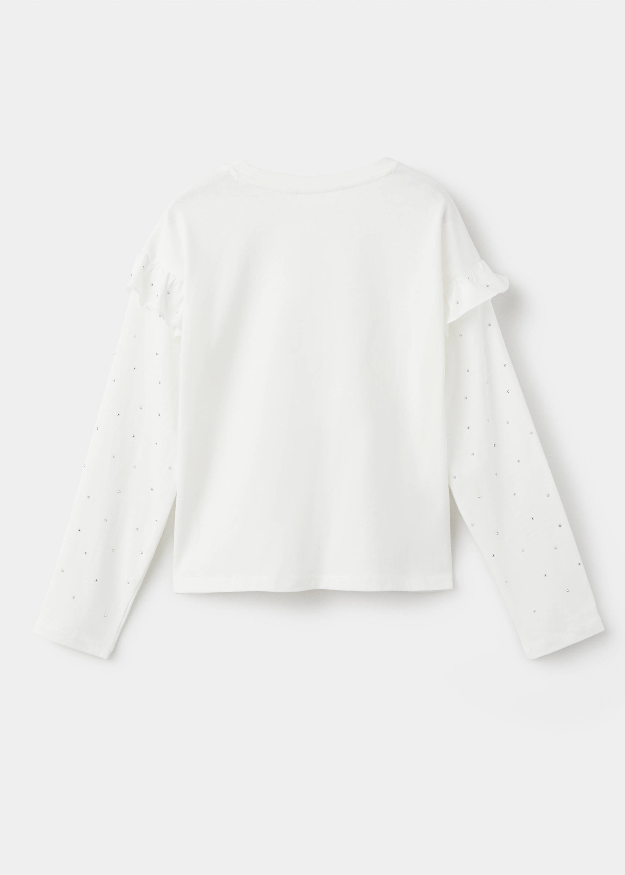 Shirt mit Strassbesatz - Rückseite des Artikels, Cremeweiß. Ref: 17039095-00.