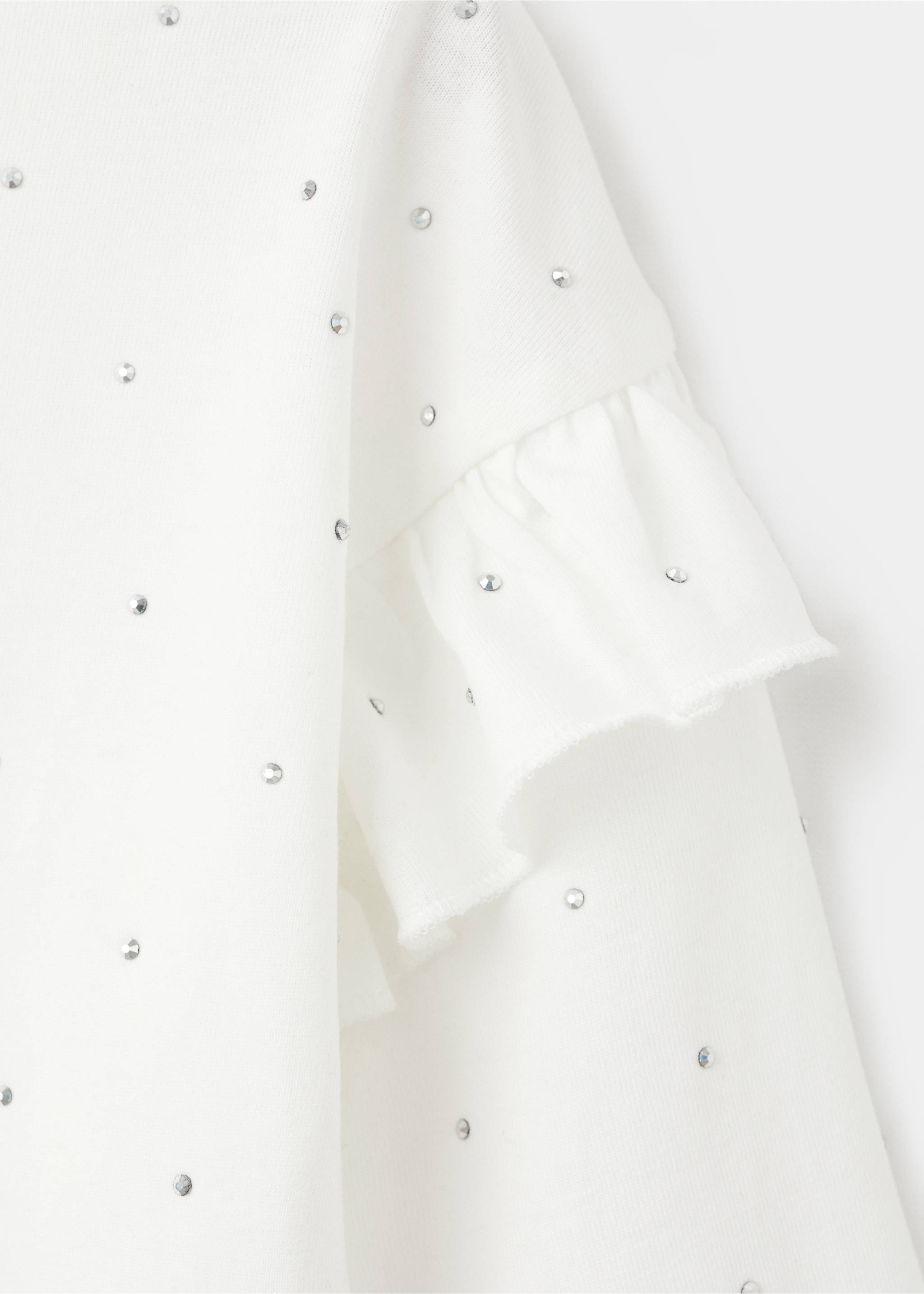 Shirt mit Strassbesatz - Detail des Artikels 8, Cremeweiß. Ref: 17039095-00.