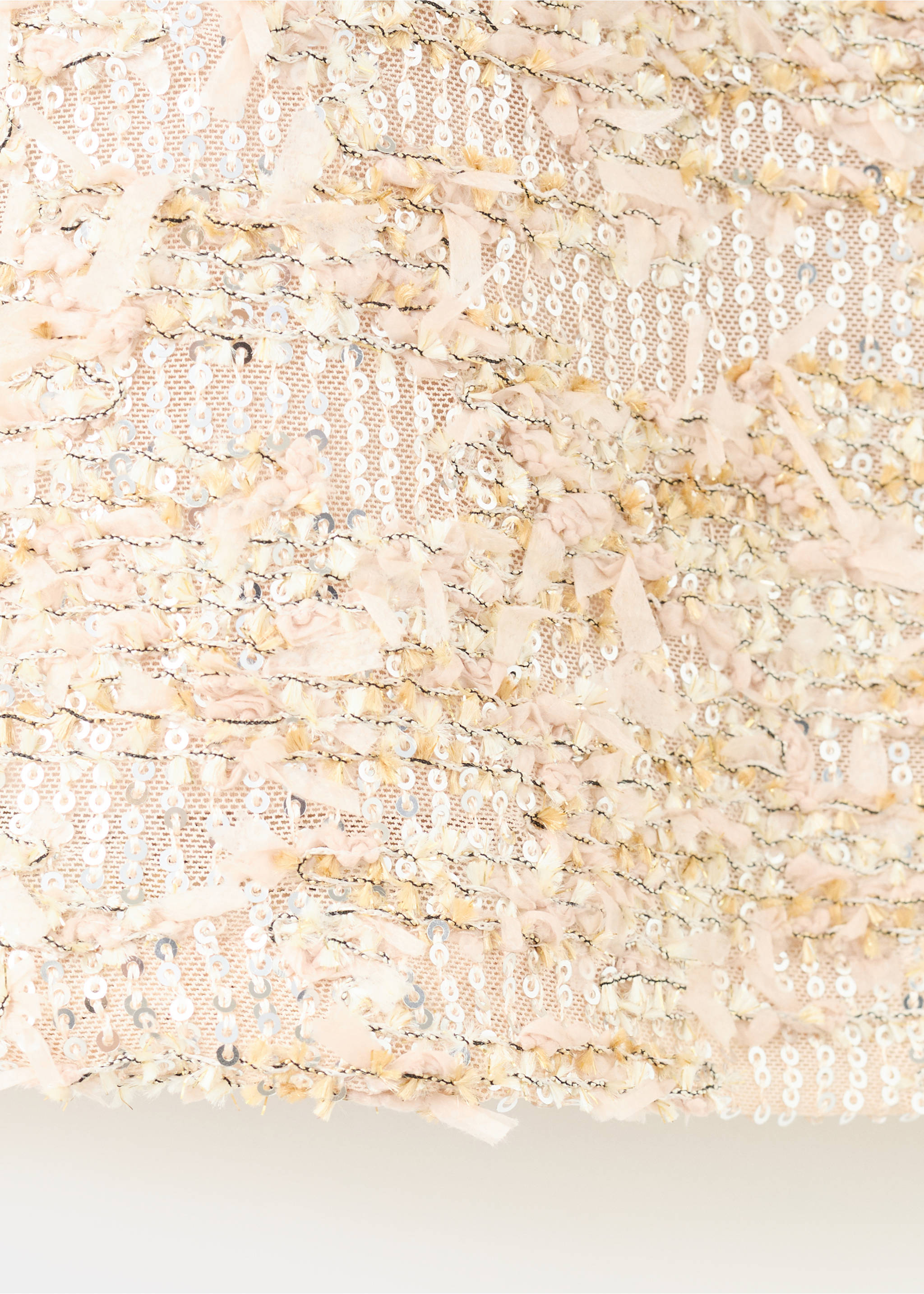Short dress with sequins - Details of the article 0, Gold. Ref: 17039097-00.