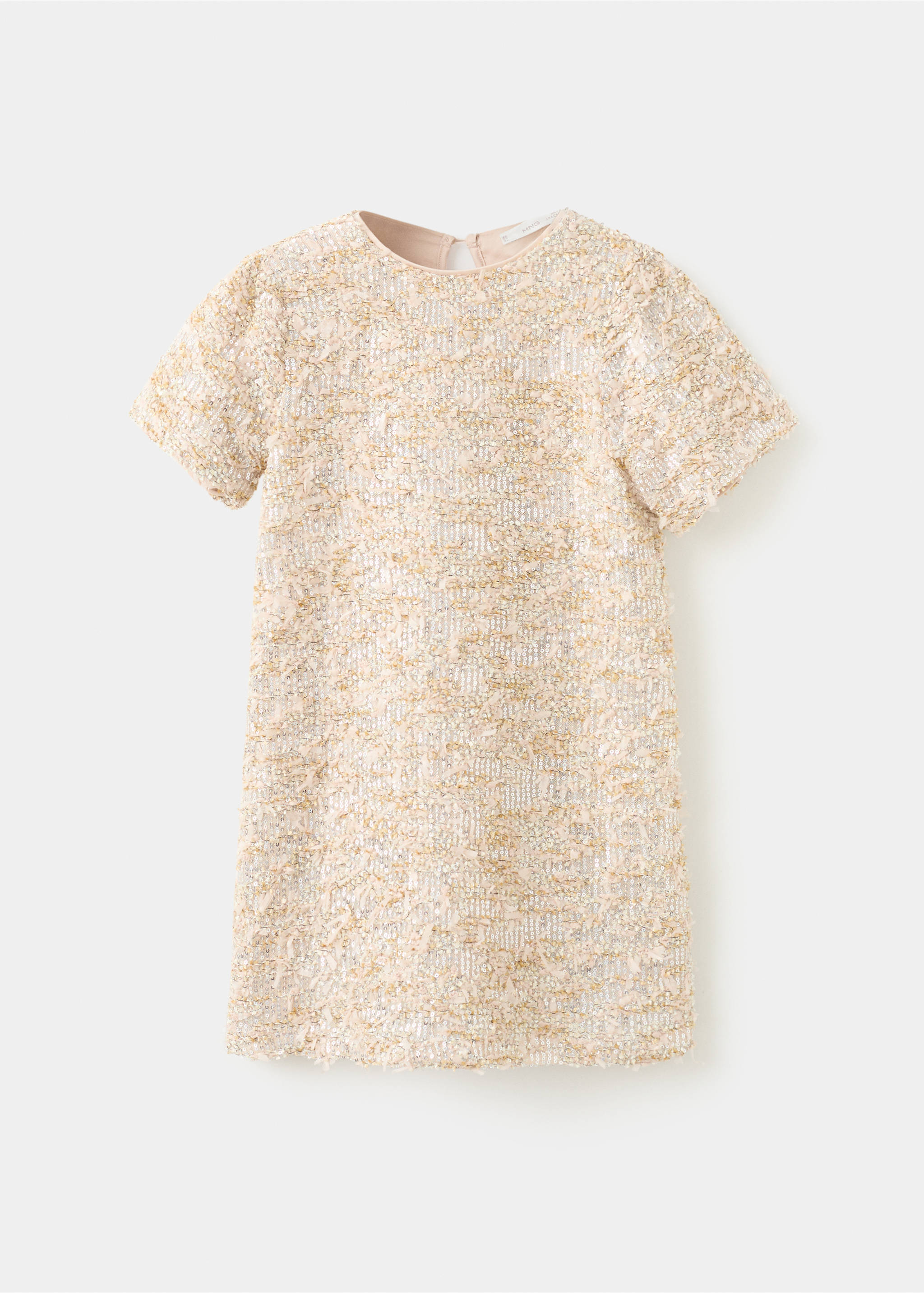 Short dress with sequins - Article without model, Gold. Ref: 17039097-00.