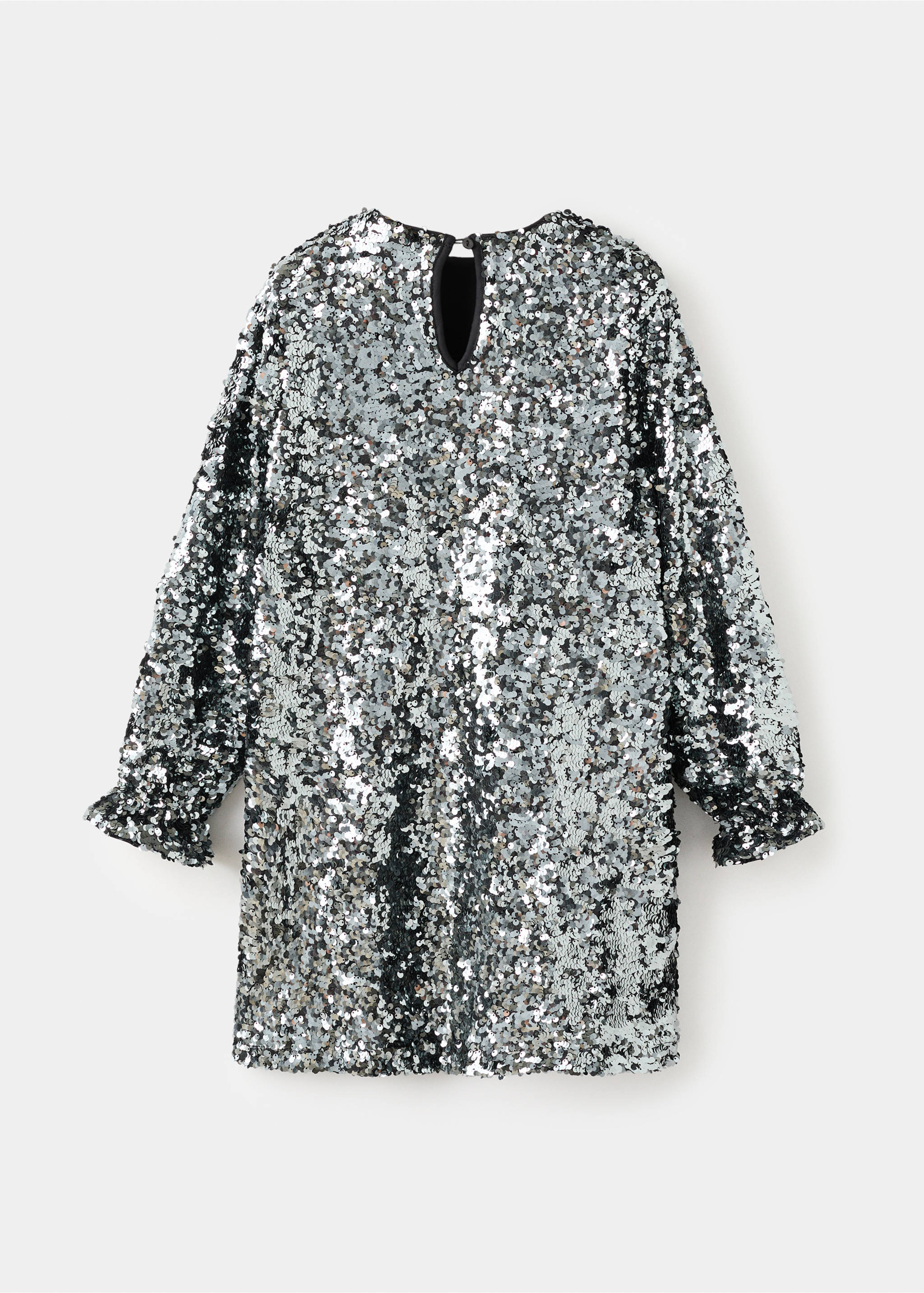 Sequined dress - Reverse of the article, Black. Ref: 17039098-00.