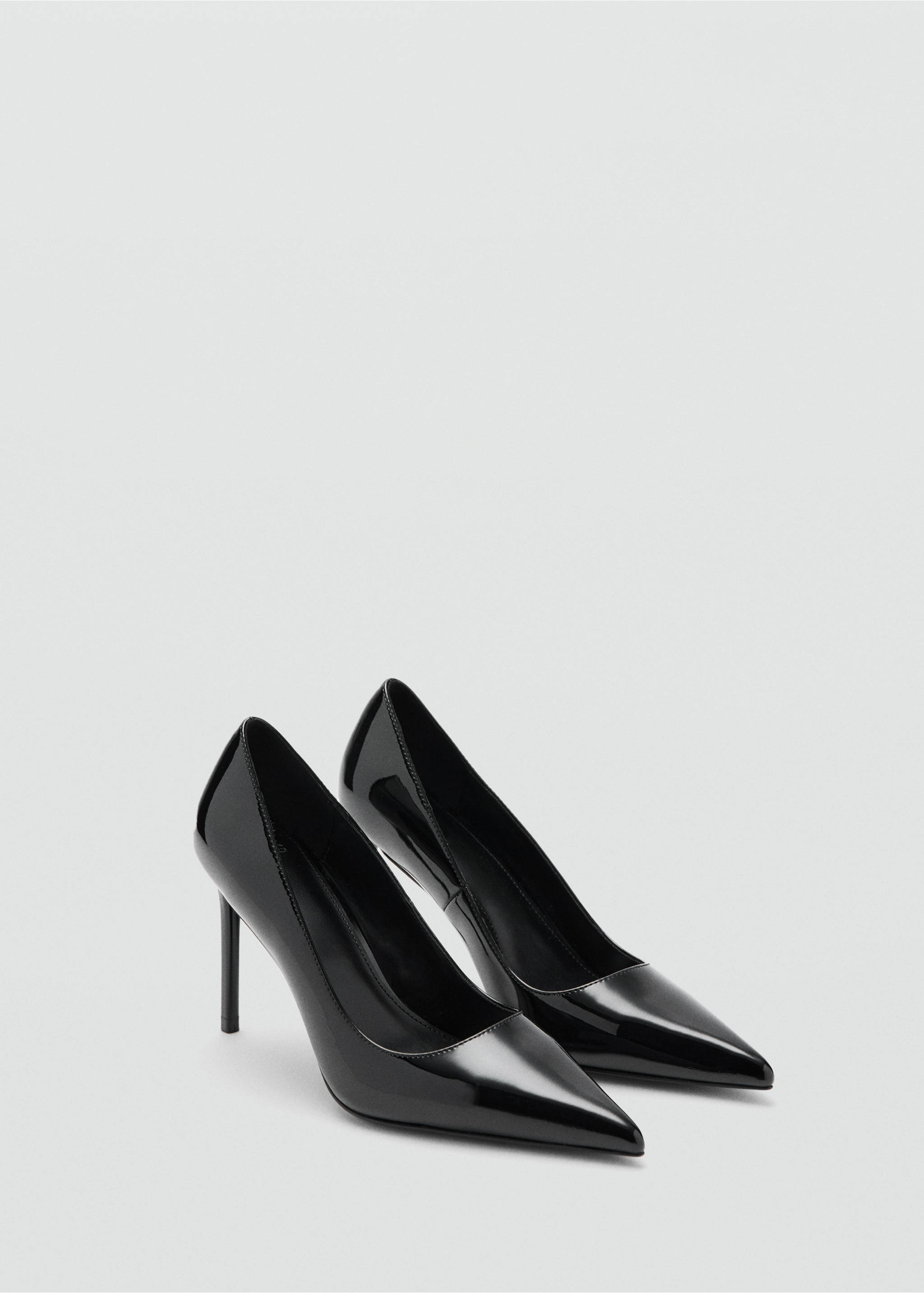Patent leather heel shoes - Medium plane, Black. Ref: 17039099-00.