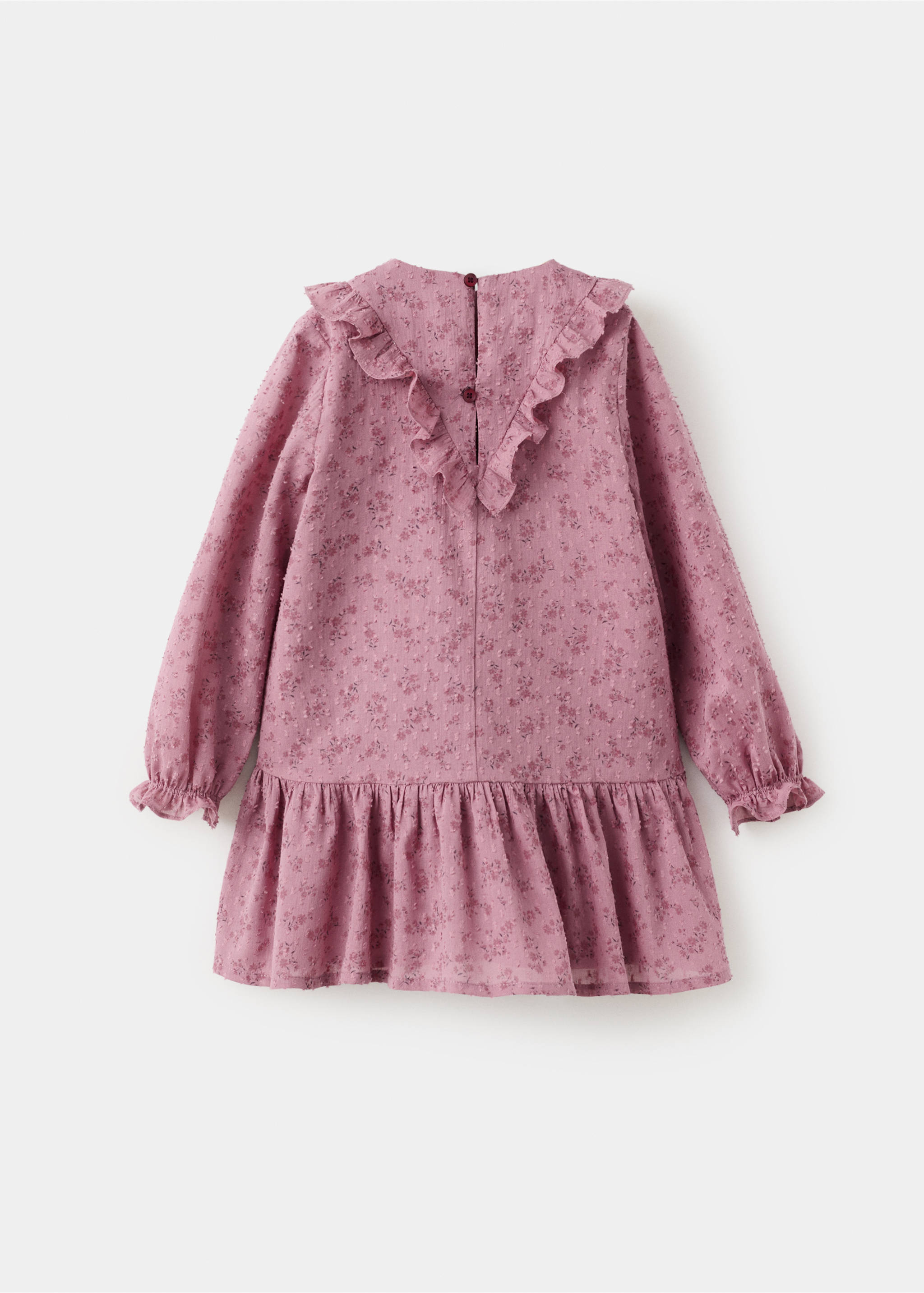 Floral print dress - Reverse of the article, Maroon. Ref: 17039118-00.