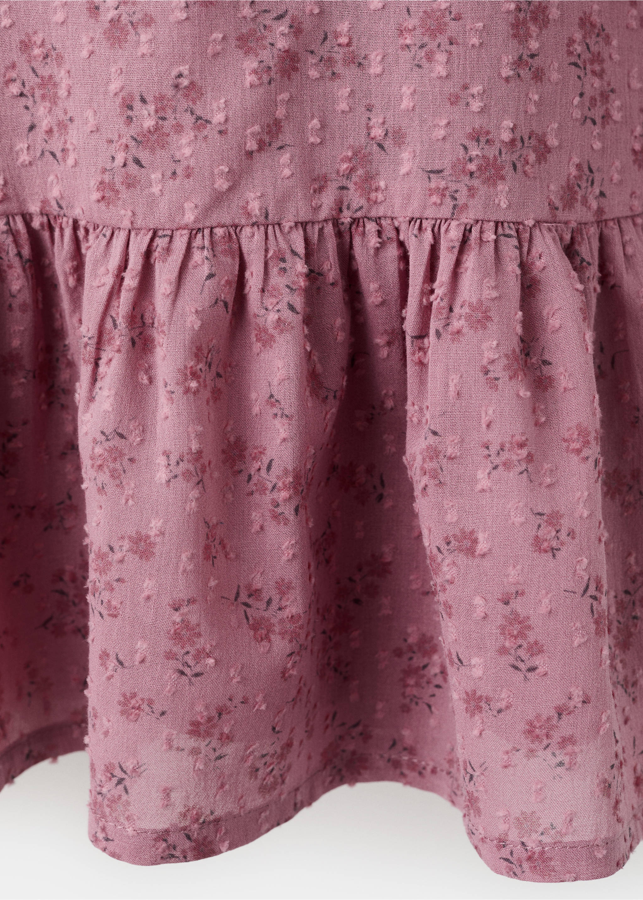 Floral print dress - Details of the article 8, Maroon. Ref: 17039118-00.
