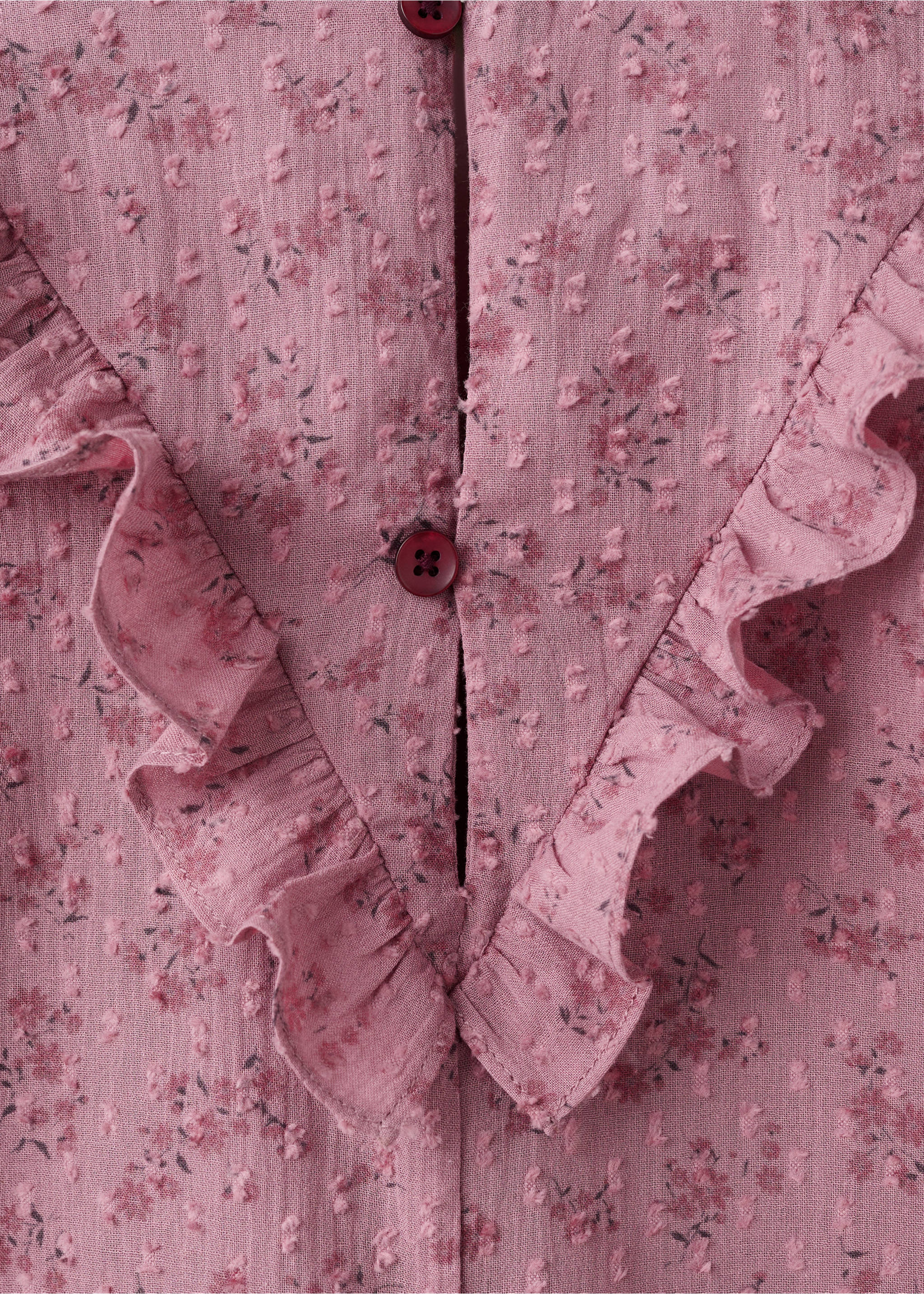 Floral print dress - Details of the article 0, Maroon. Ref: 17039118-00.