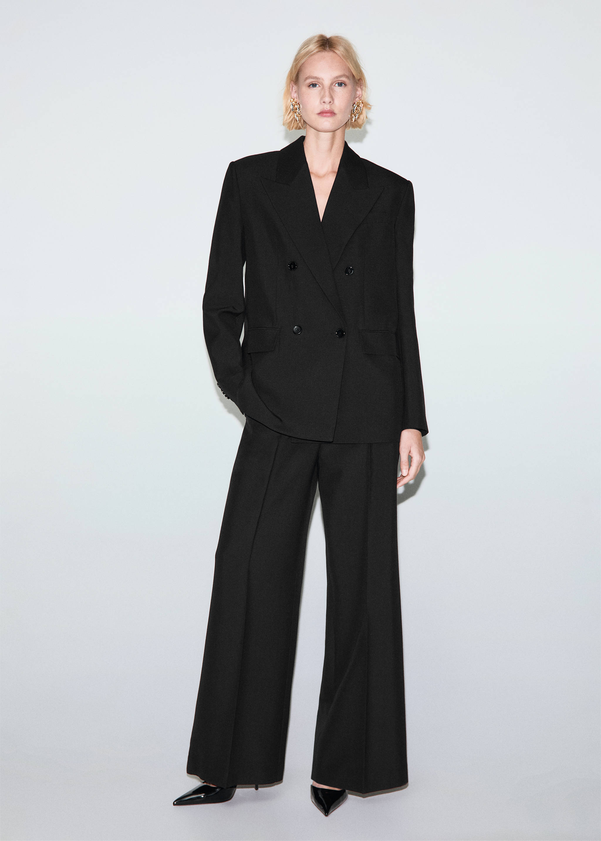 Pantalón traje mezcla lana - Plano general