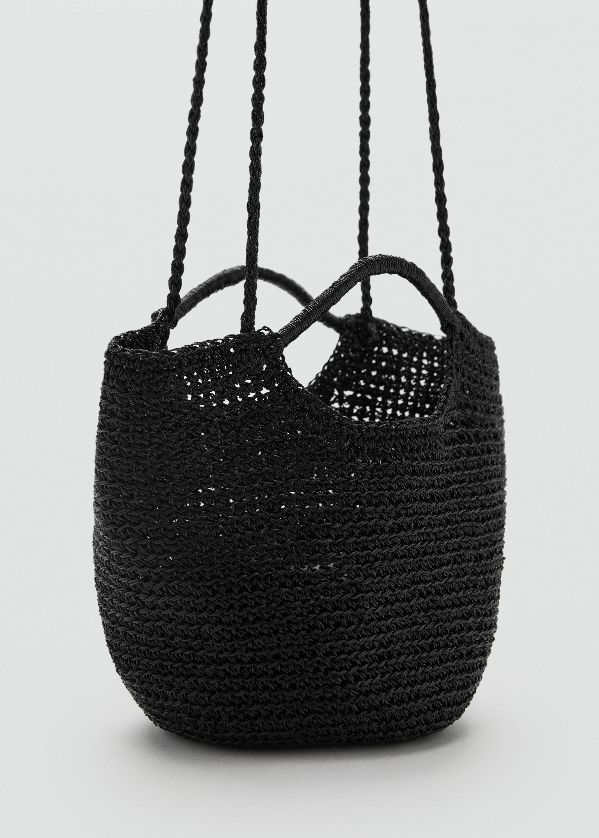 Mini woven crossbody bag - Medium plane