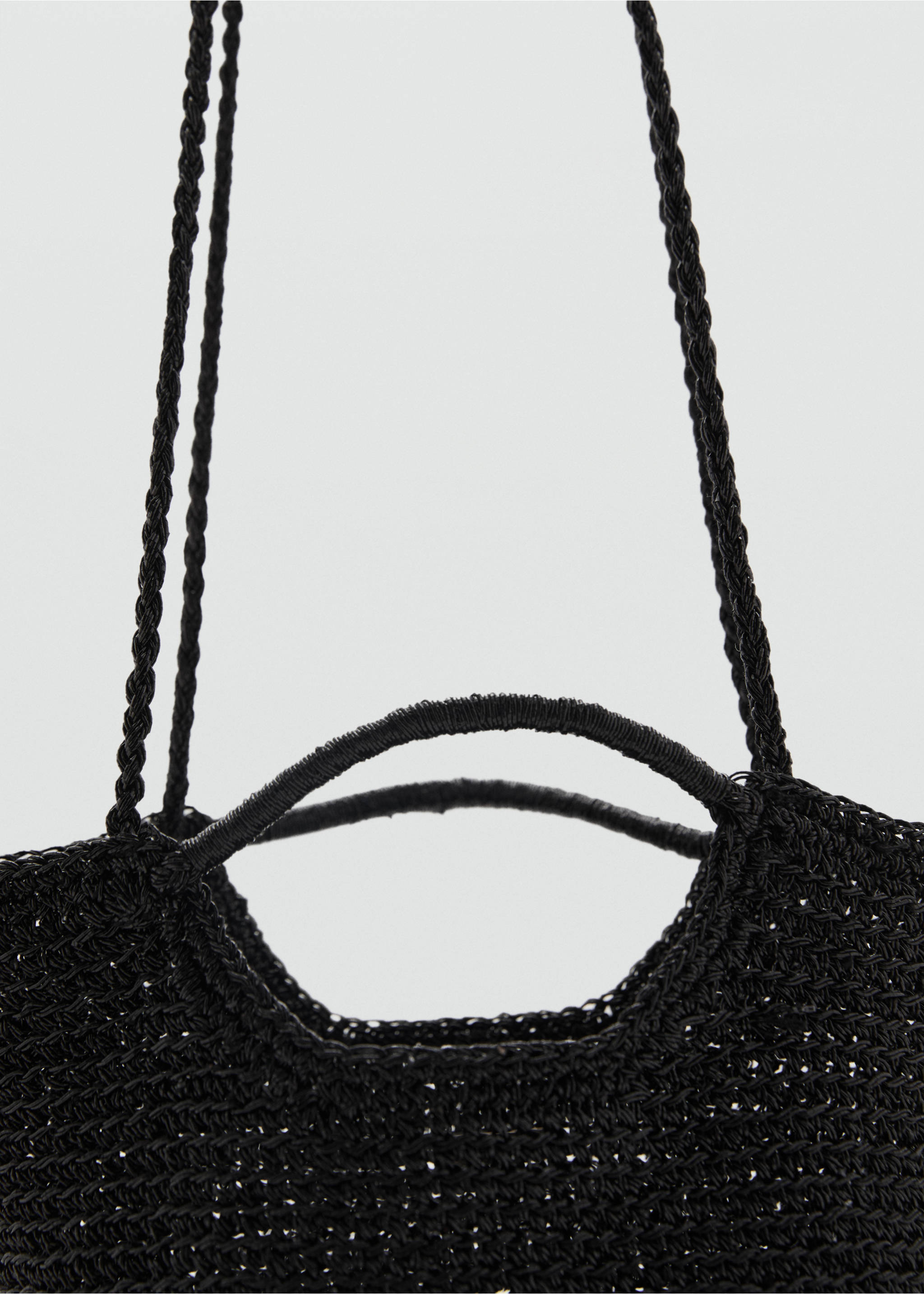 Mini woven crossbody bag - Details of the article 1, Black. Ref: 17041123-00.