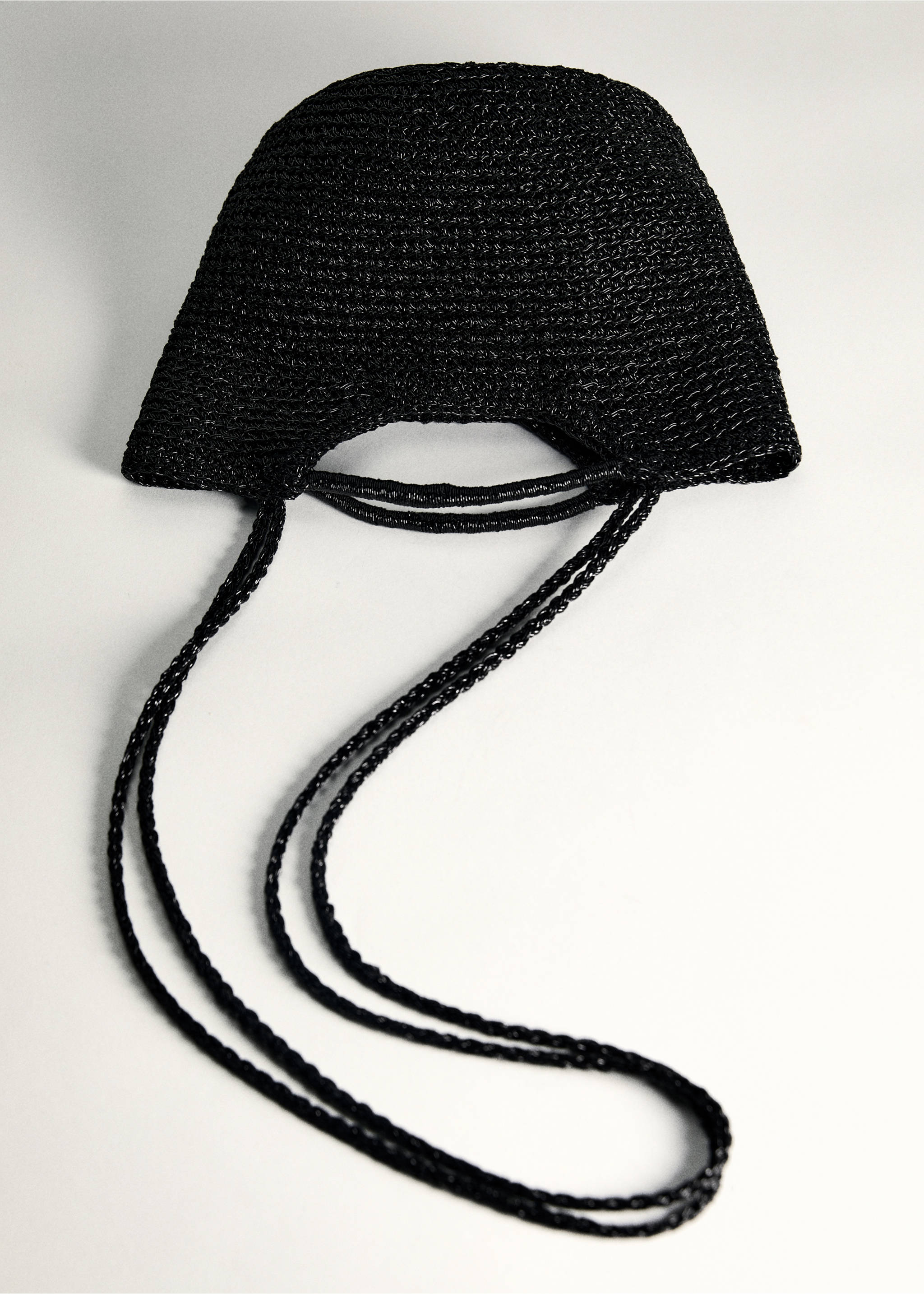 Mini woven crossbody bag - Details of the article 5, Black. Ref: 17041123-00.