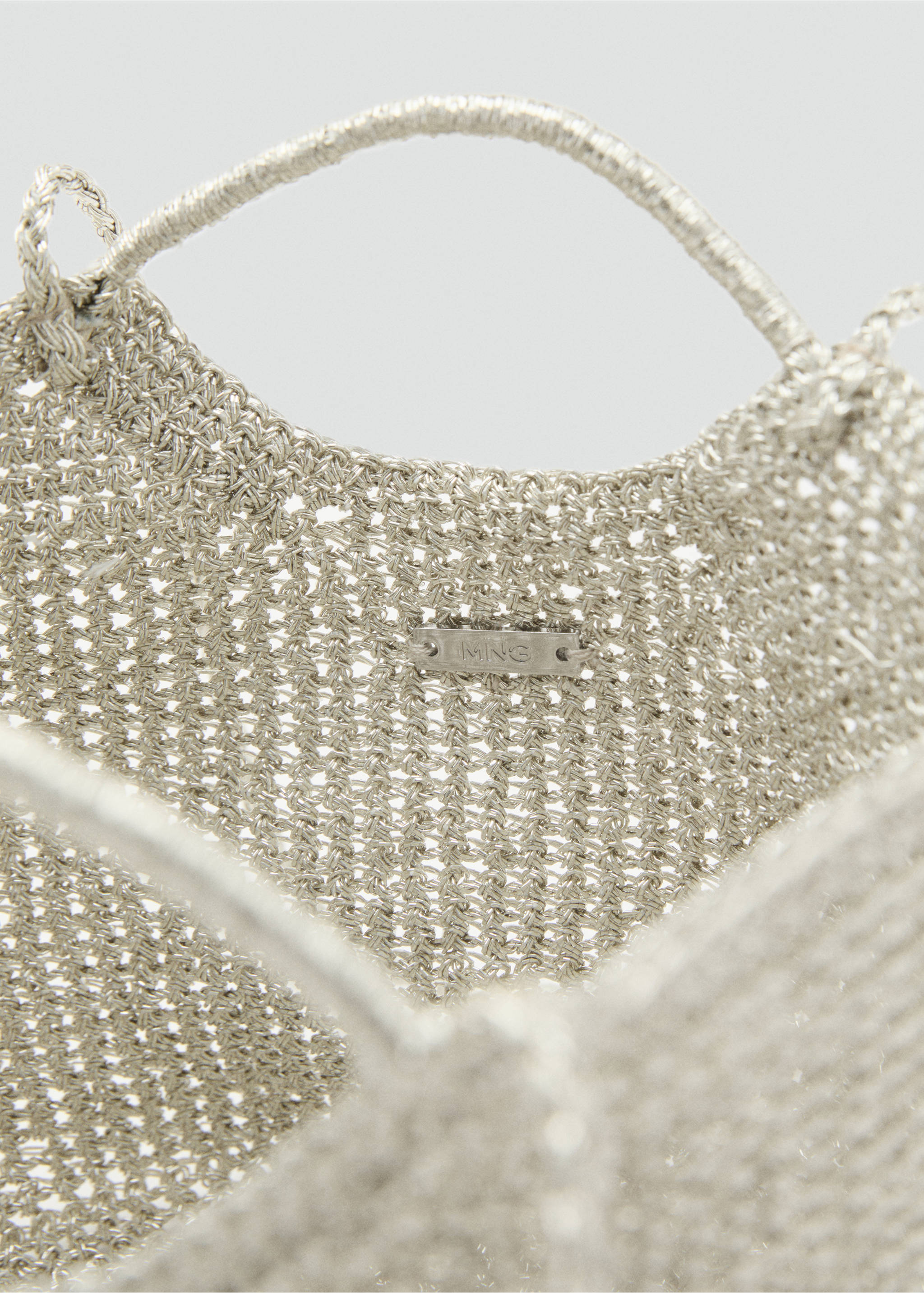 Mini sac bandoulière en tissu - Détail de l'article 2, Argent. Ref: 17041123-00.