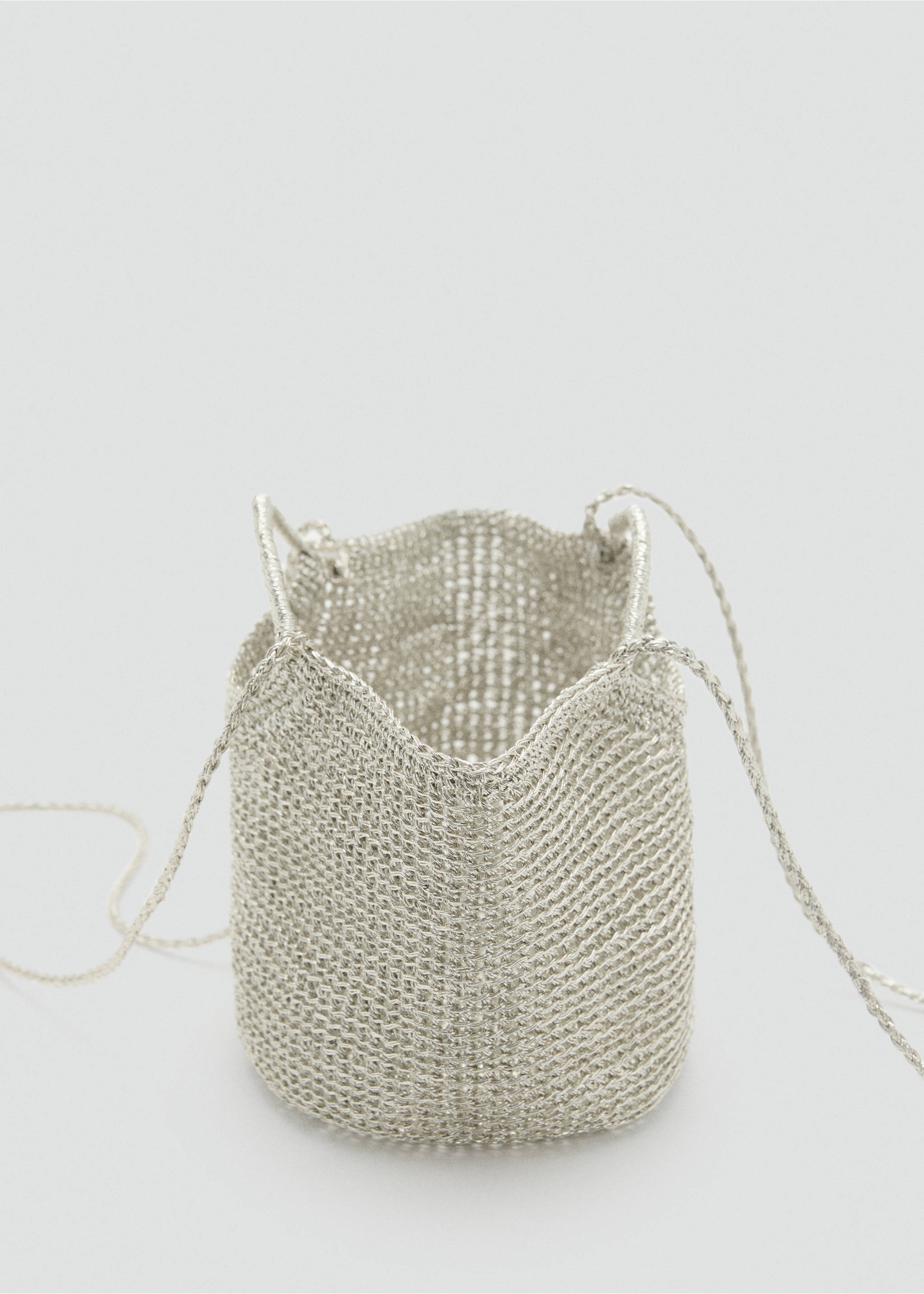 Mini sac bandoulière en tissu - Détail de l'article 3, Argent. Ref: 17041123-00.