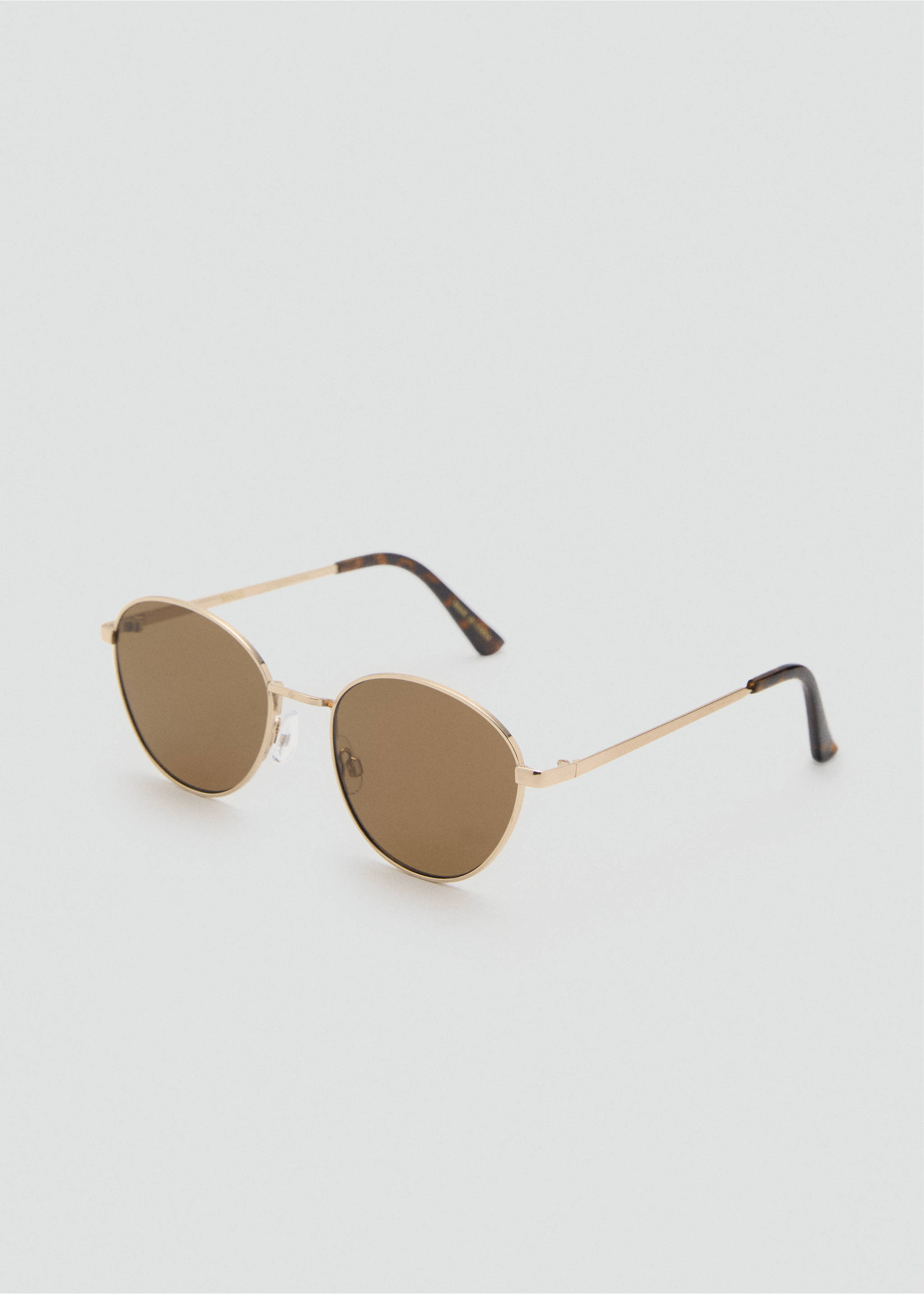 Round metal-frame sunglasses - Medium plane, Gold. Ref: 17041125-00.