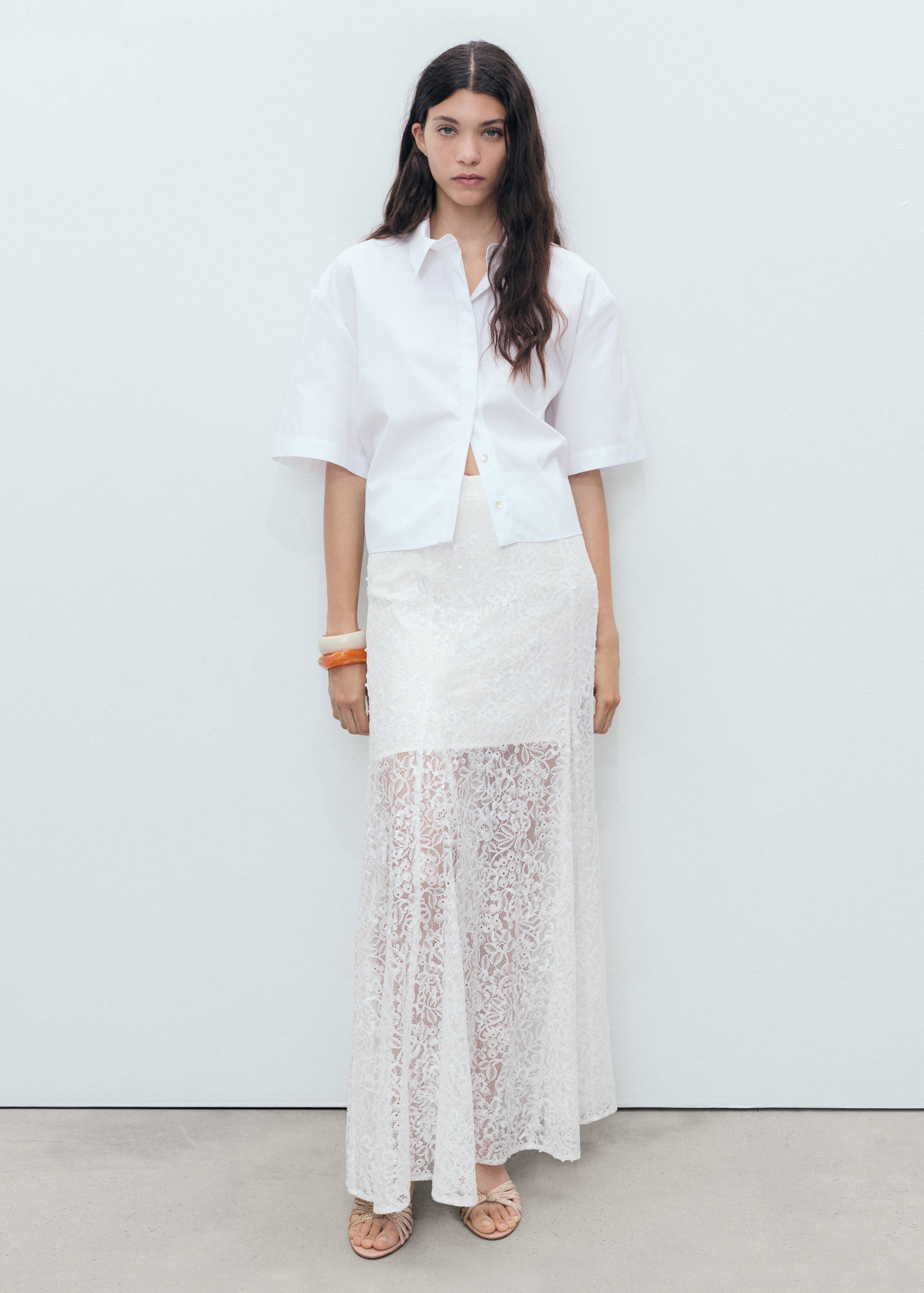Long lace skirt - General plane