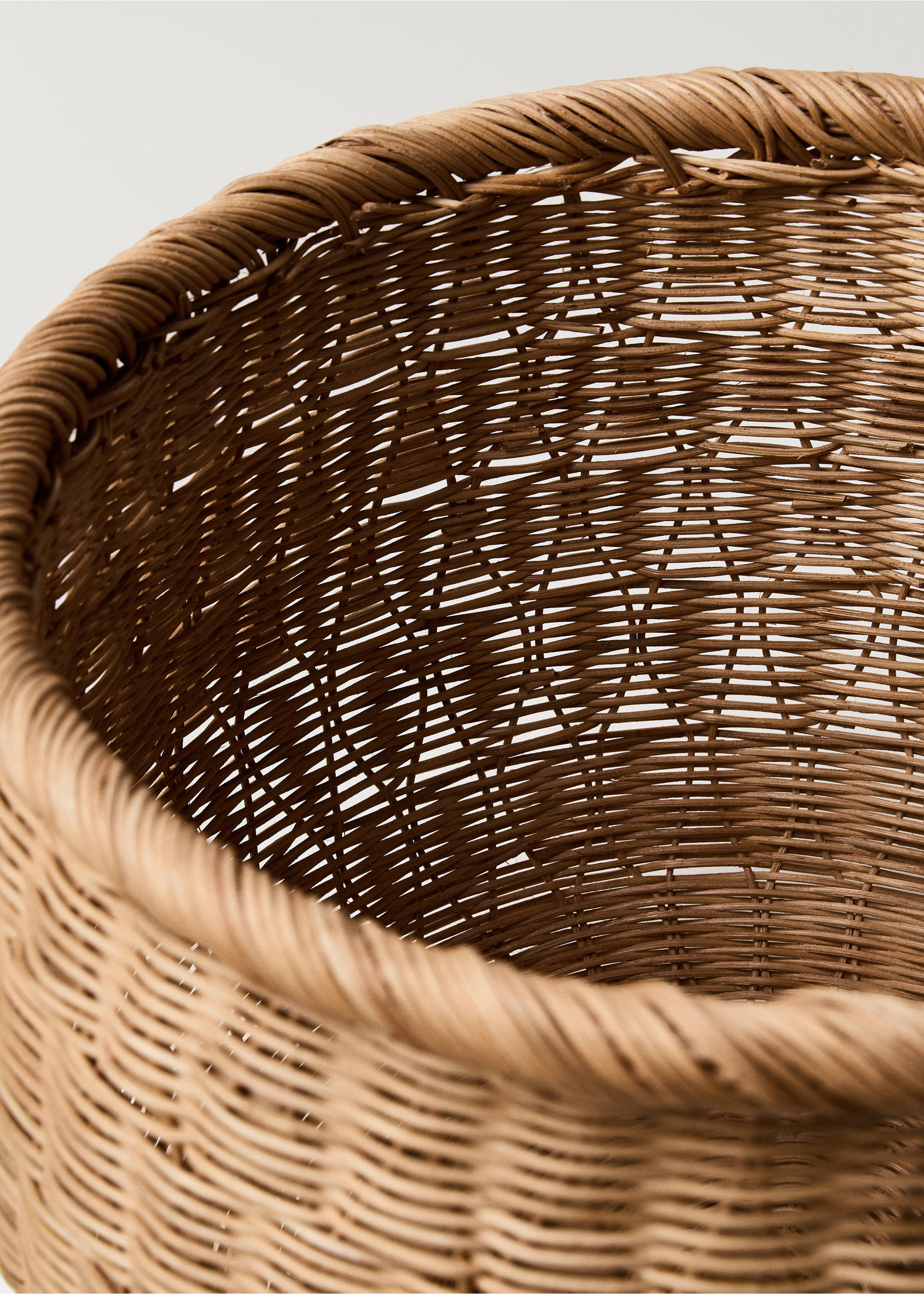 Panier rotin rond - Détail de l'article 1, Marron. Ref: 17041127-00.
