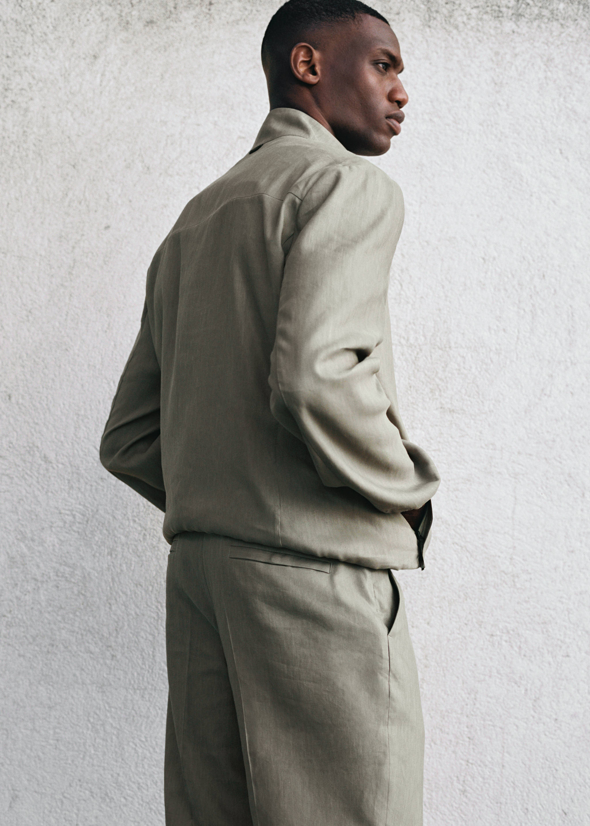 Chaqueta lino cremallera - Detalle del artículo 3