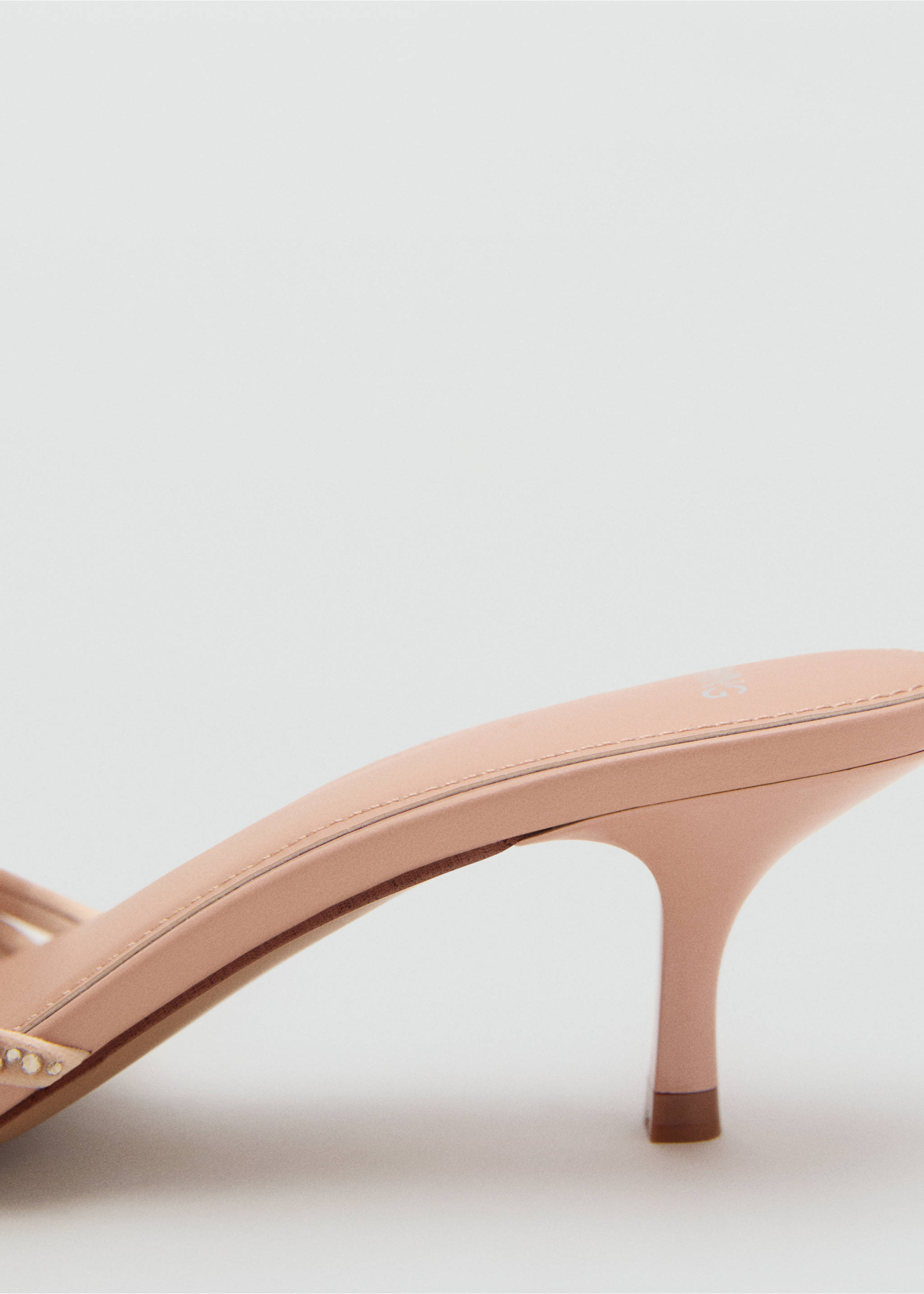 Sandales talon kitten strass - Détail de l'article 2, Nude. Ref: 17041135-00.