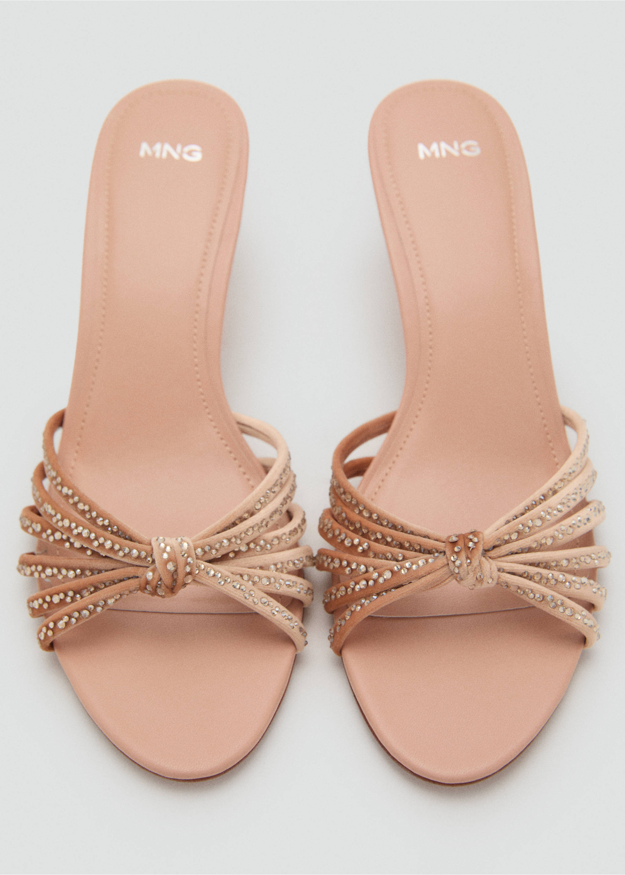 Sandales talon kitten strass - Détail de l'article 3, Nude. Ref: 17041135-00.