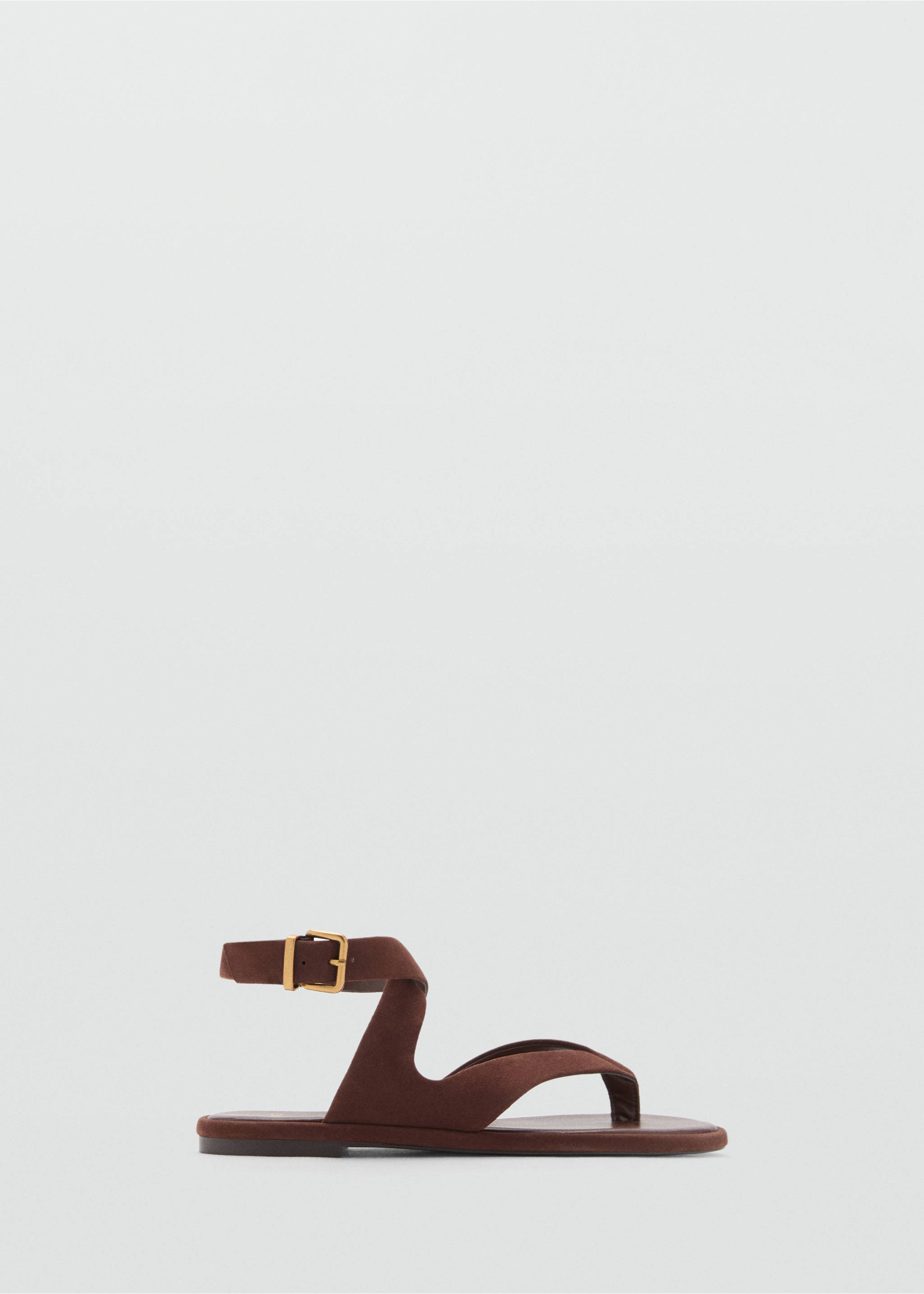 Suede straps sandals - Article without model, Chocolate. Ref: 17041140-00.