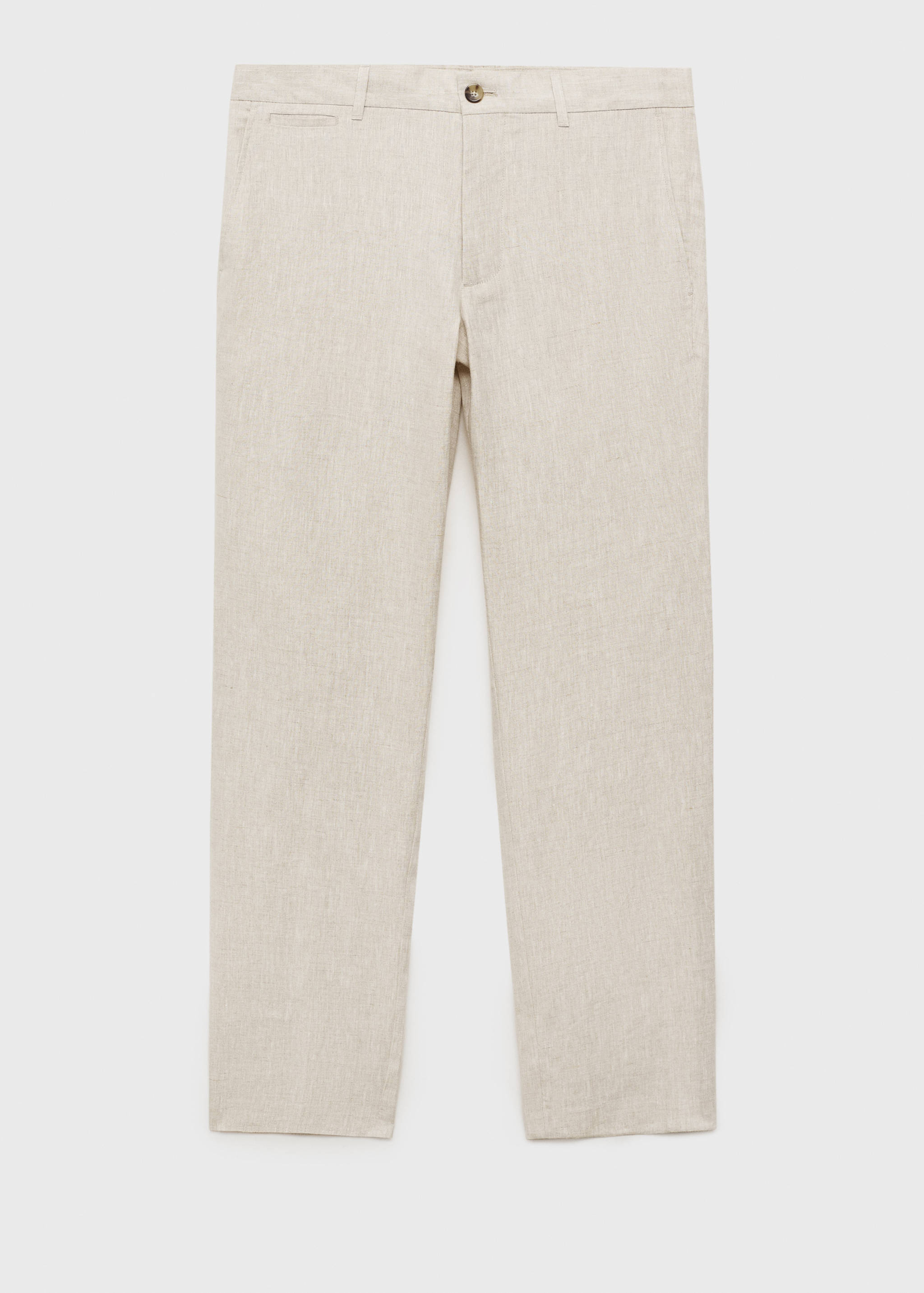 Slim-fit 100% linen trousers - Article without model