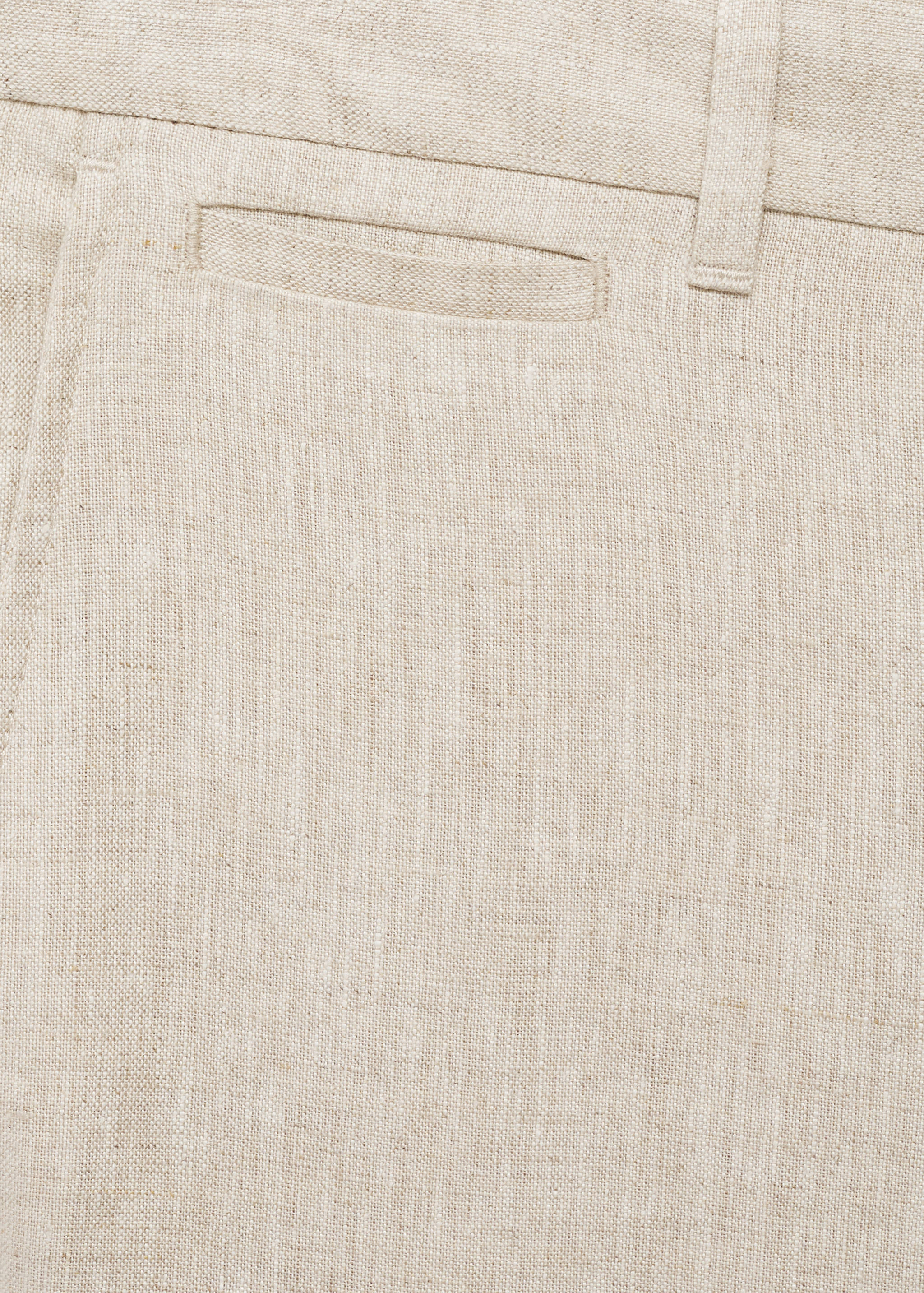 Slim-fit 100% linen trousers - Details of the article 8