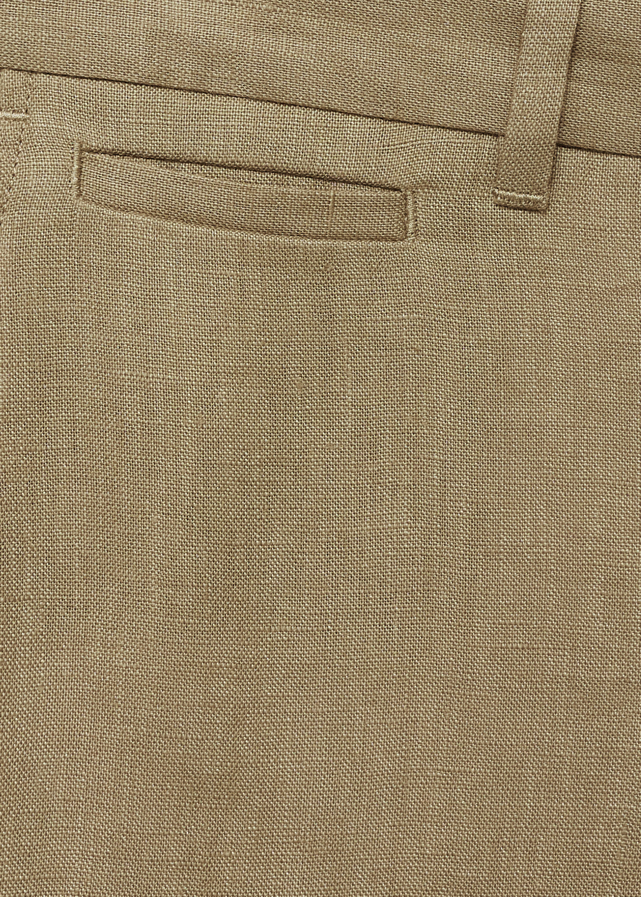 Slim-fit 100% linen trousers - Details of the article 8