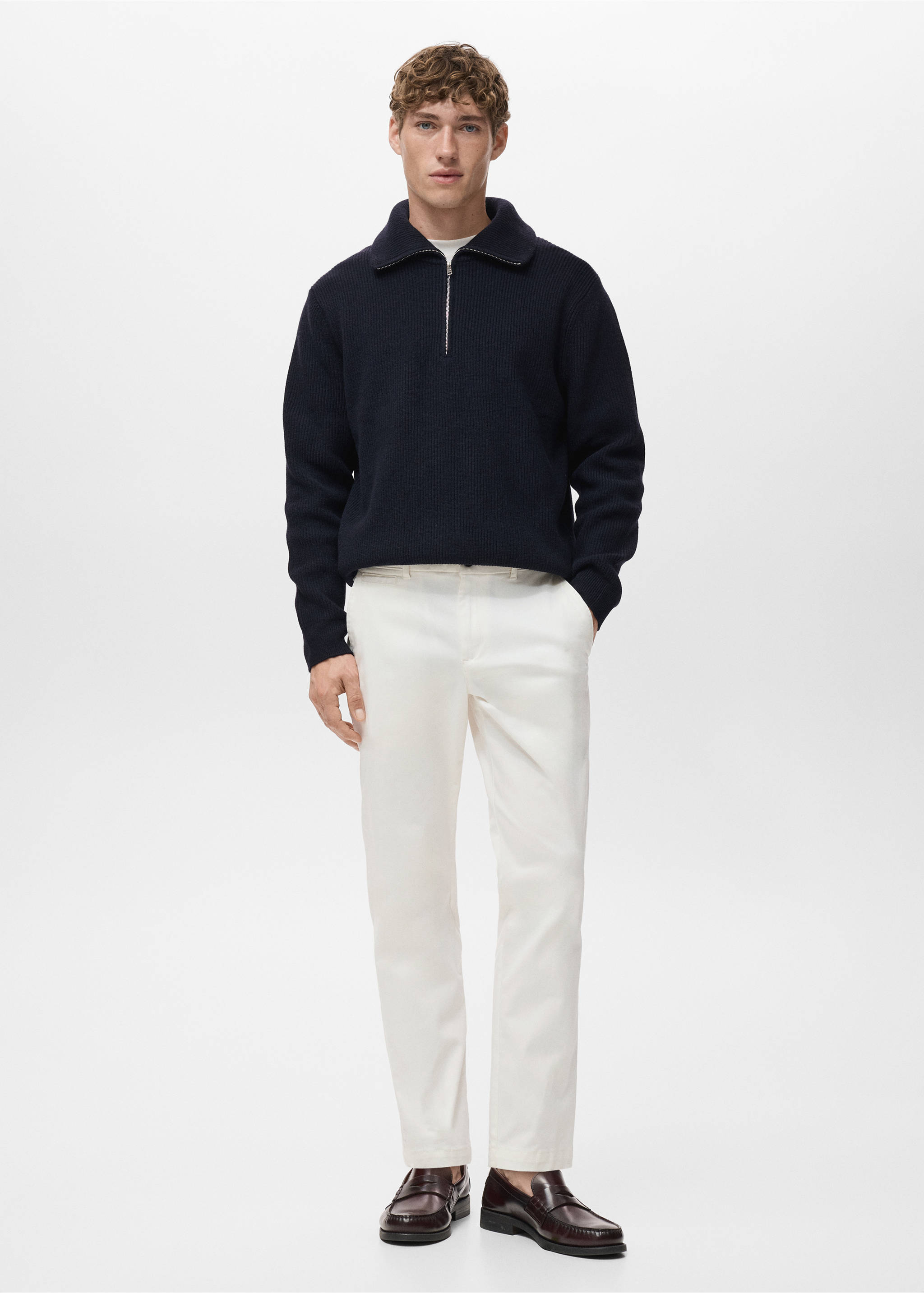 Prato cropped tapered chino trousers - General plane, Off White. Ref: 17041144-00.