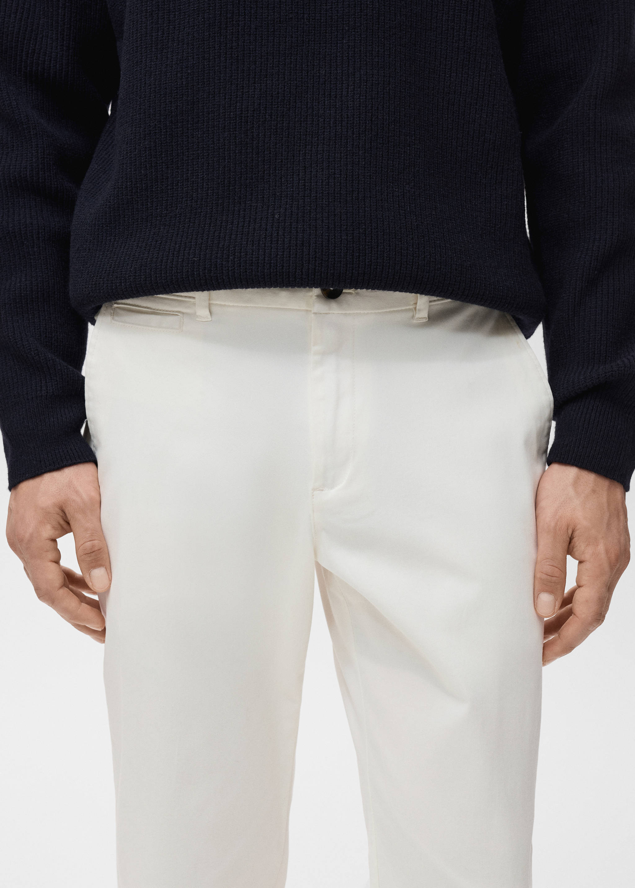 Prato cropped tapered chino trousers - Details of the article 1