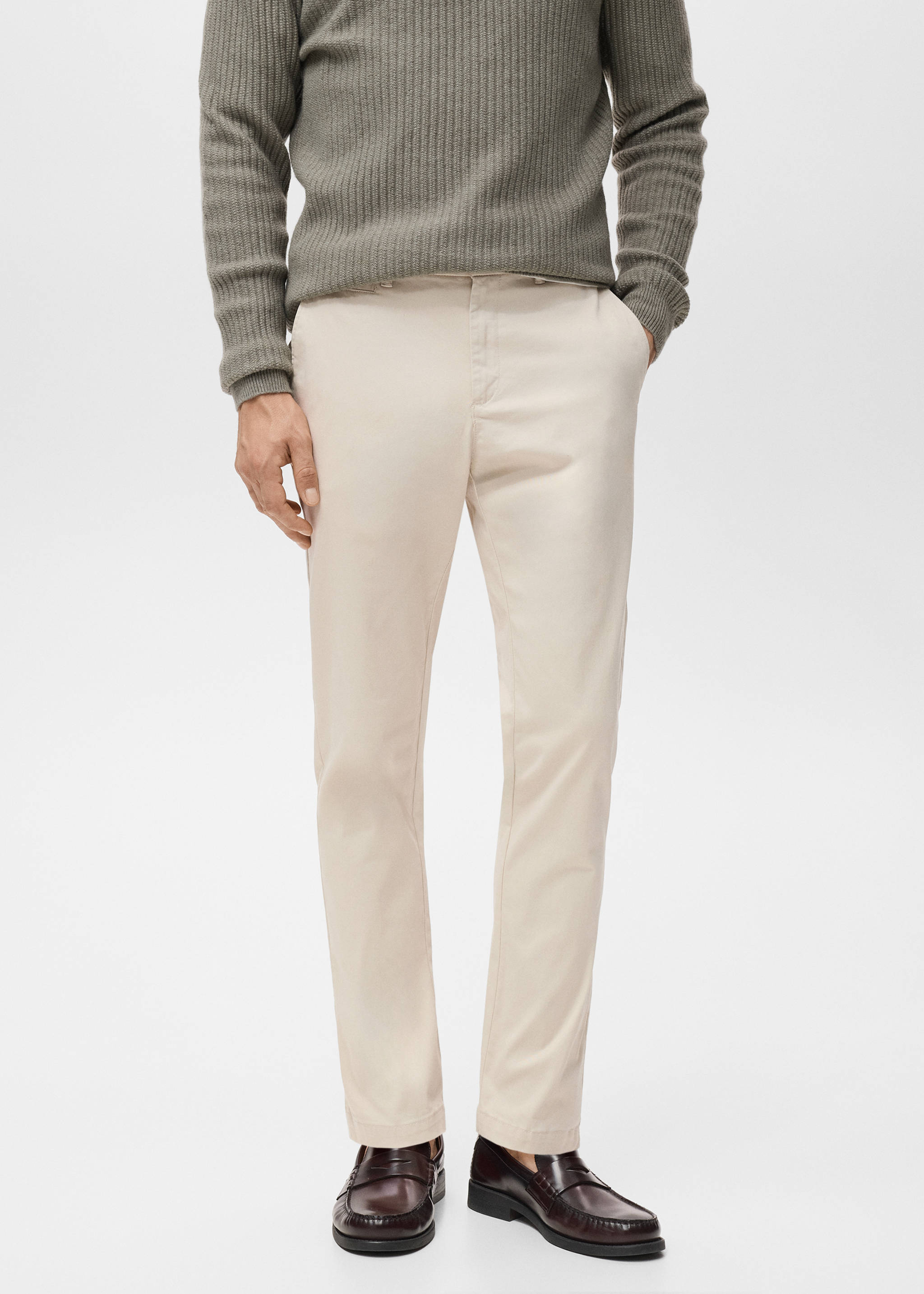 Prato cropped tapered chino trousers - Medium plane