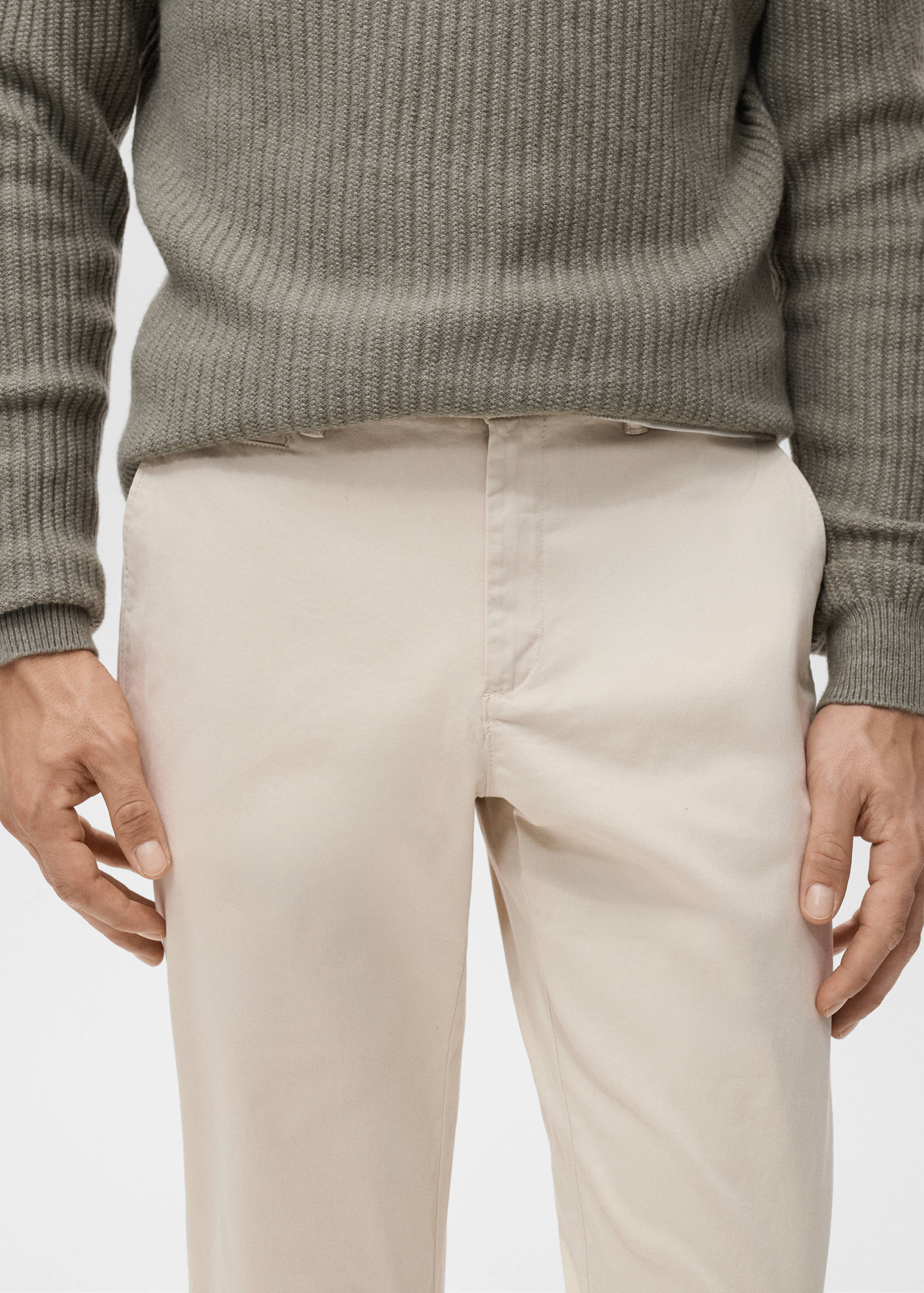 Prato cropped tapered chino trousers - Details of the article 1