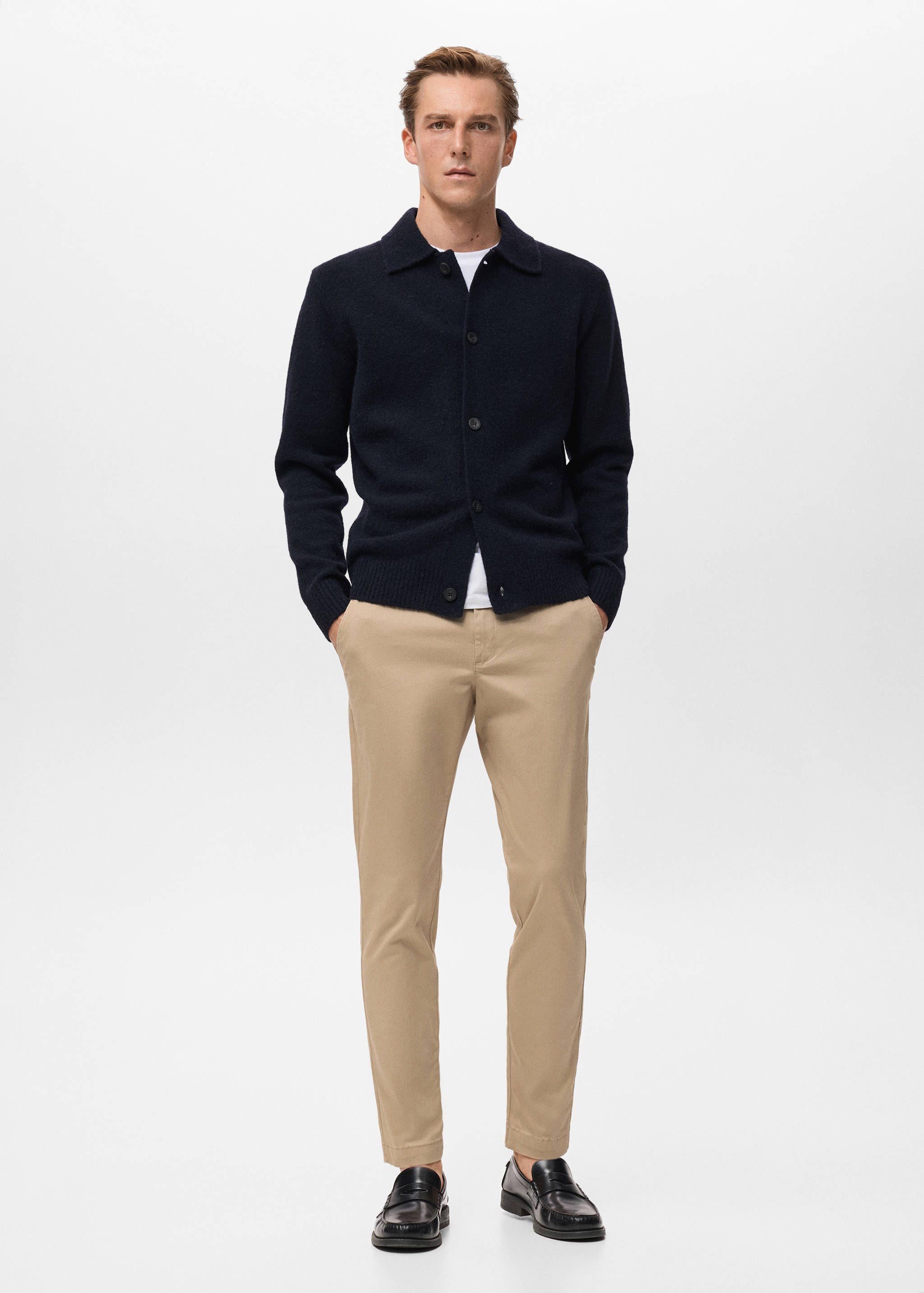 Prato cropped tapered chino trousers - General plane