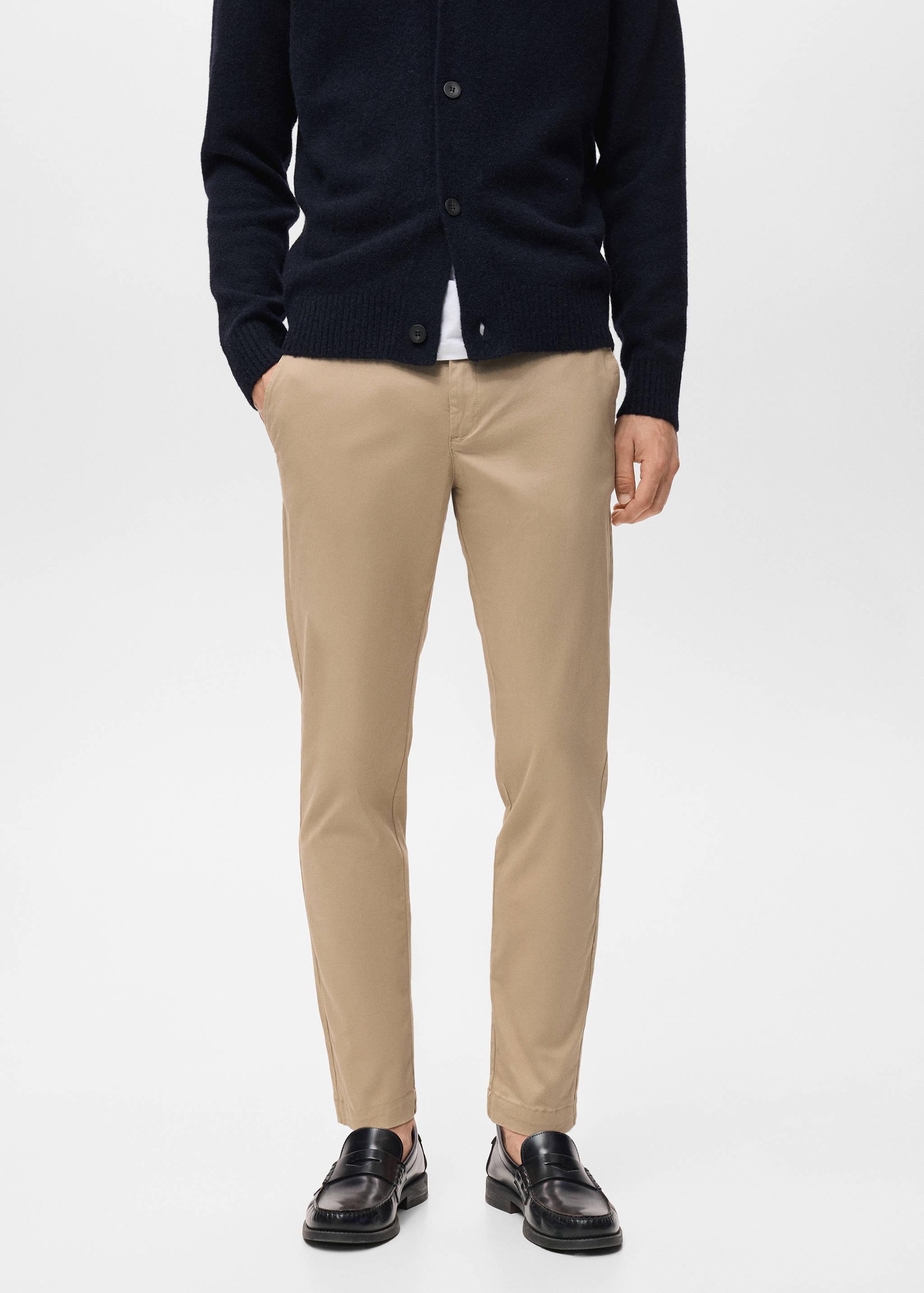 Prato cropped tapered chino trousers - Medium plane
