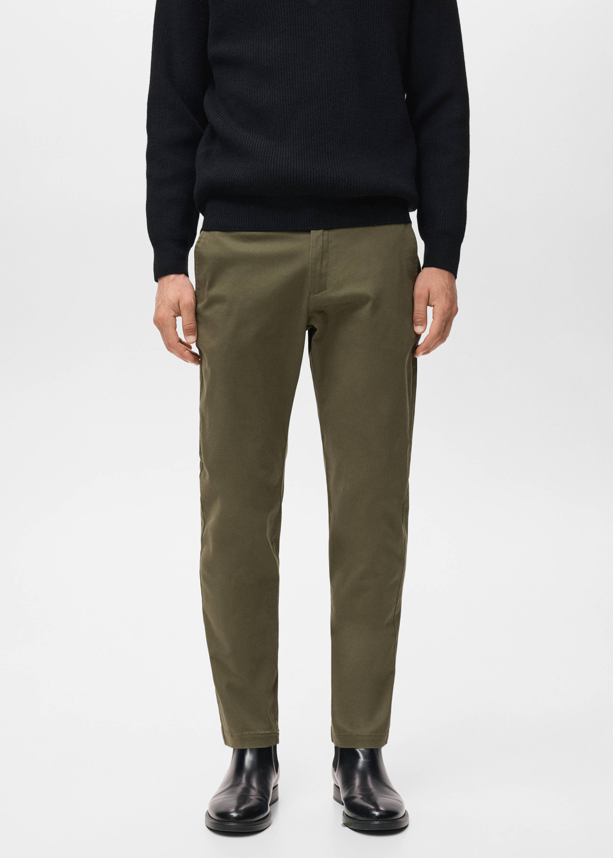 Prato cropped tapered chino trousers - Medium plane